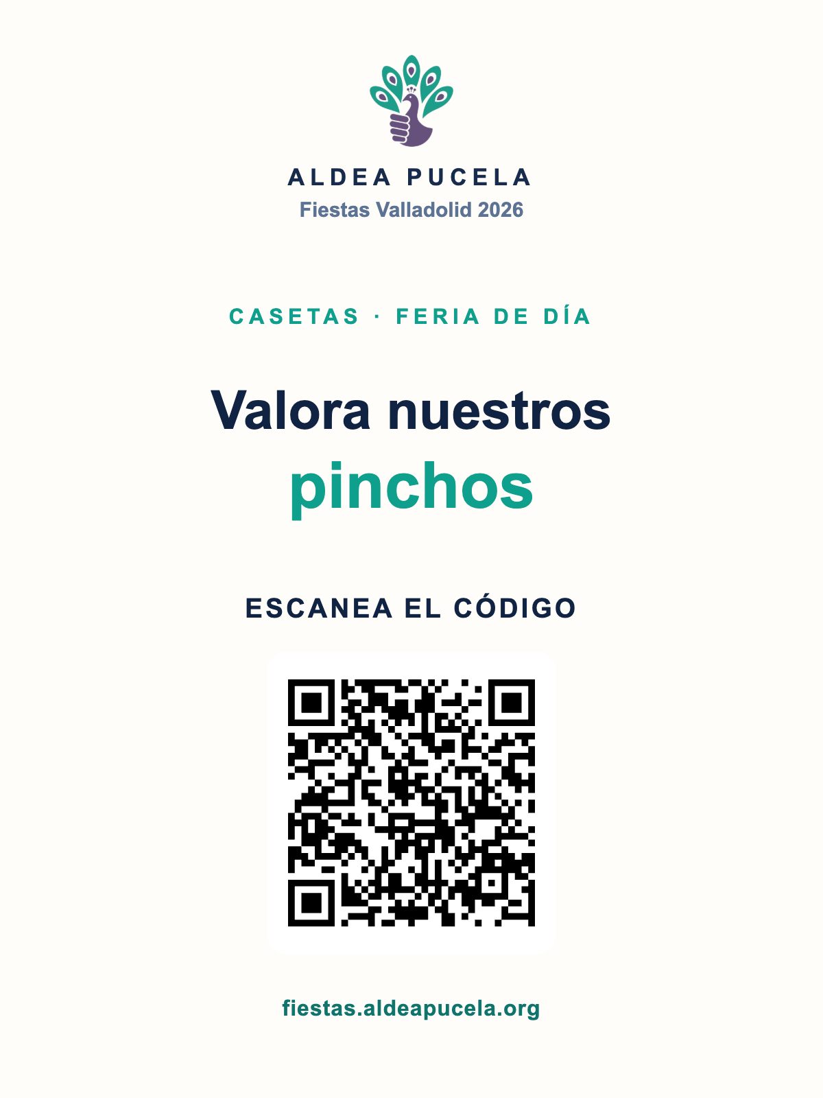 Cartel para descubrir y valorar las casetas de feria de día