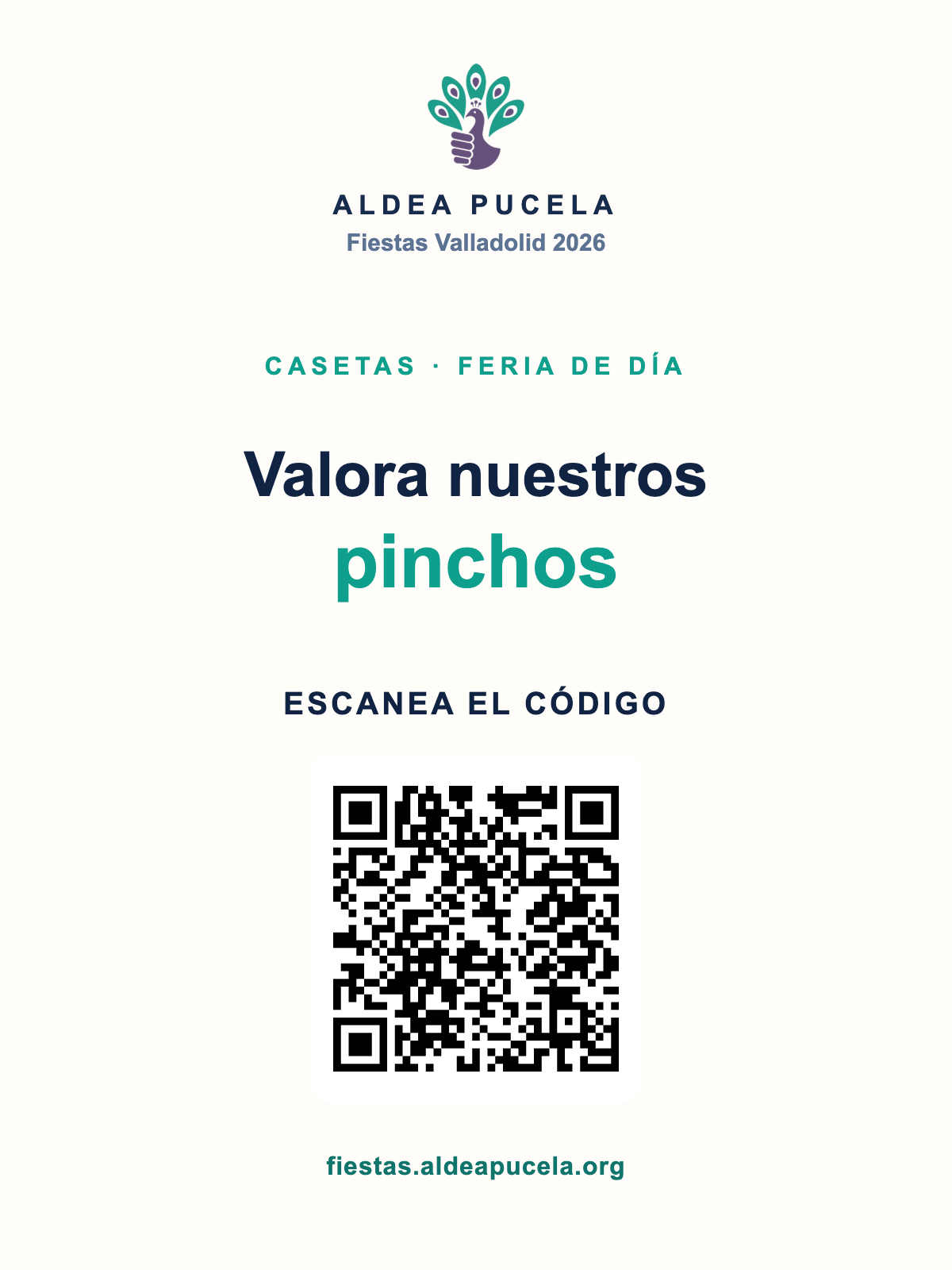Cartel para descubrir y valorar las casetas de feria de día