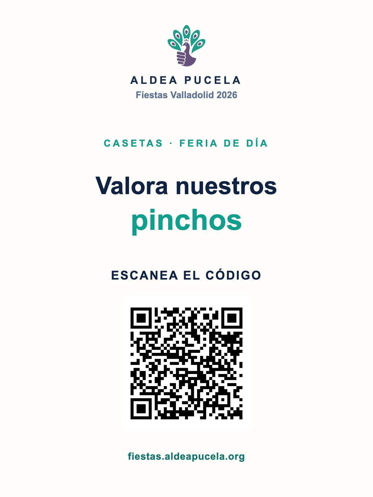 Cartel para descubrir y valorar las casetas de feria de día