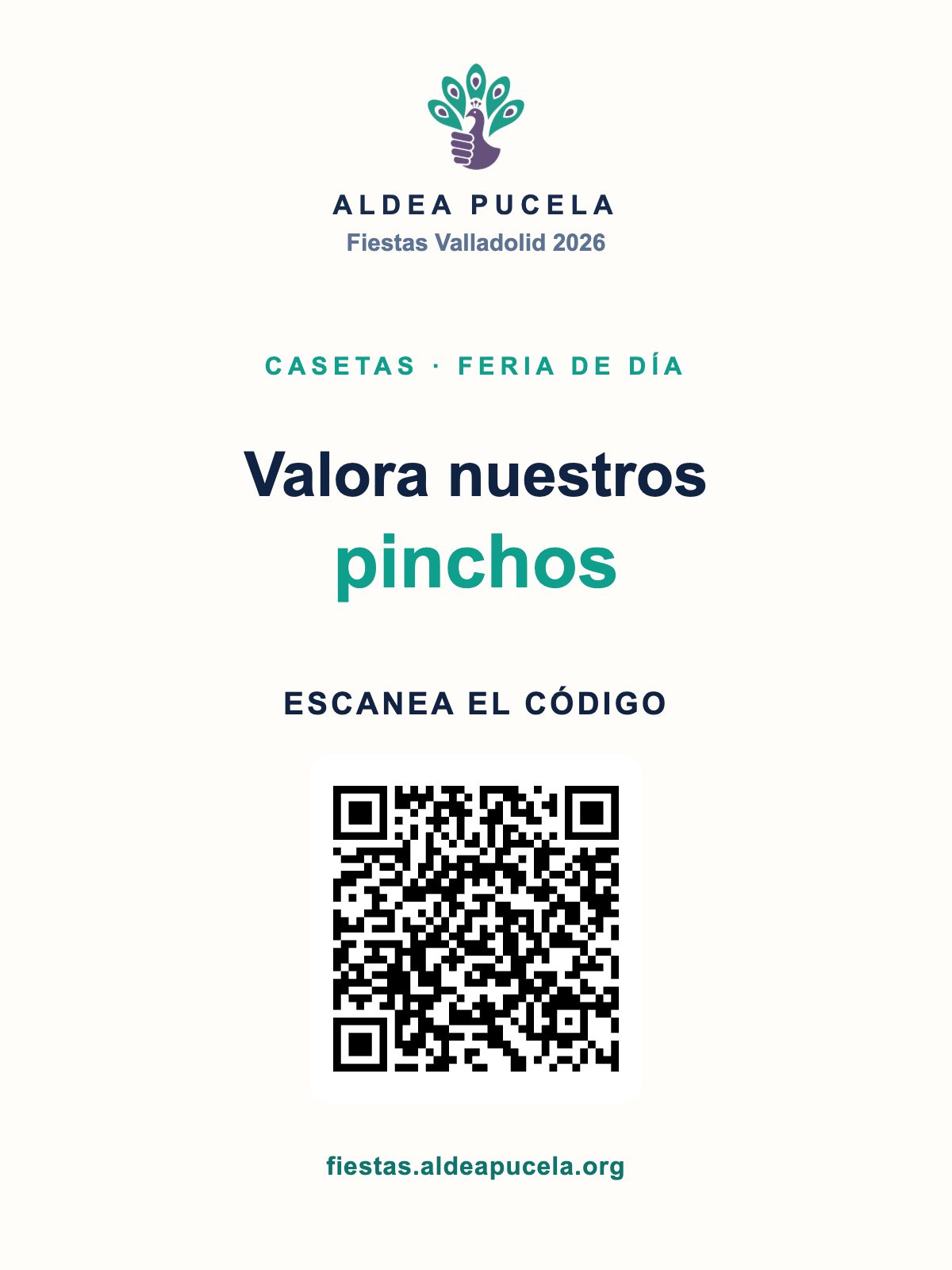 Cartel para descubrir y valorar las casetas de feria de día