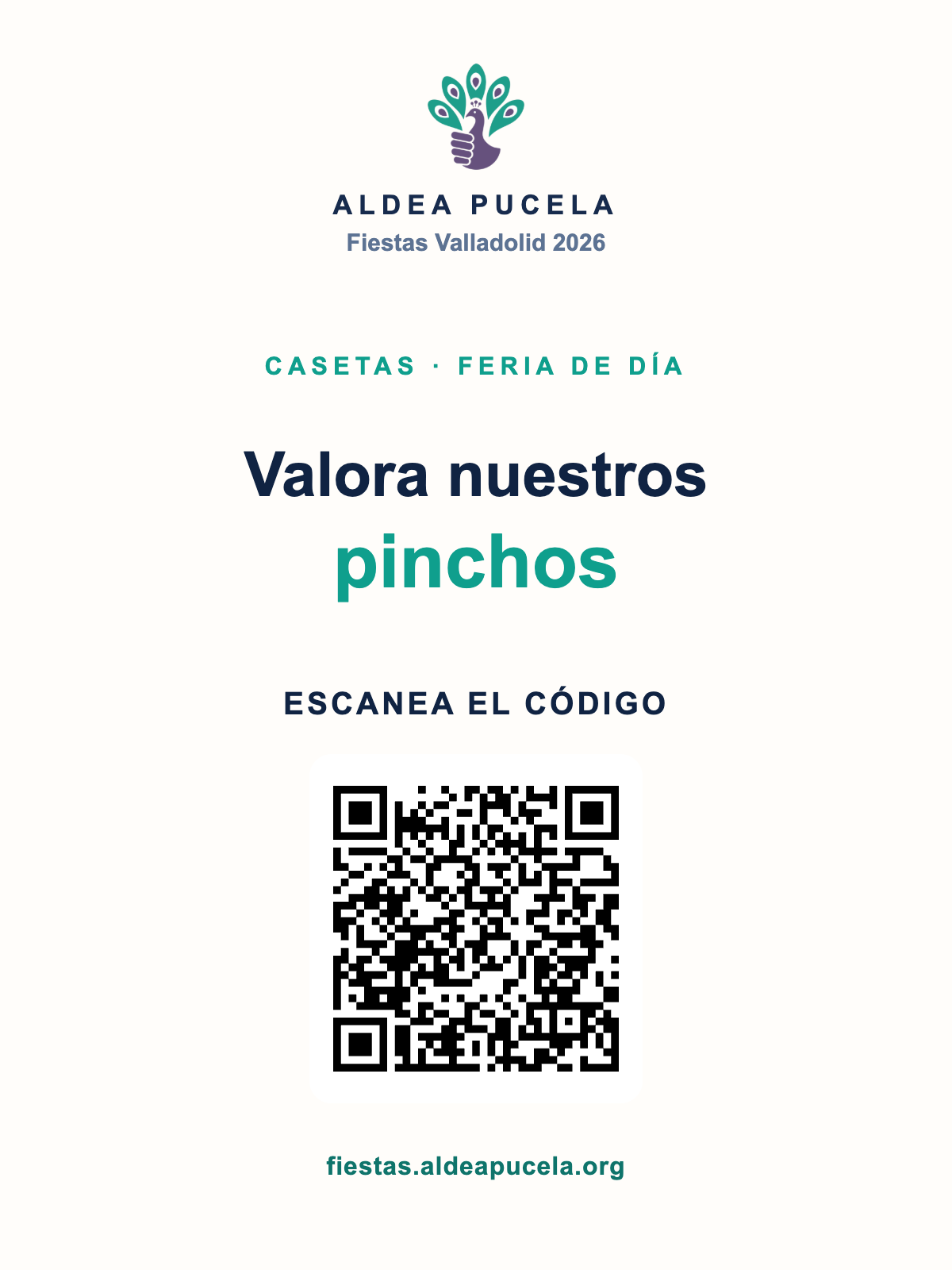 Cartel para descubrir y valorar las casetas de feria de día