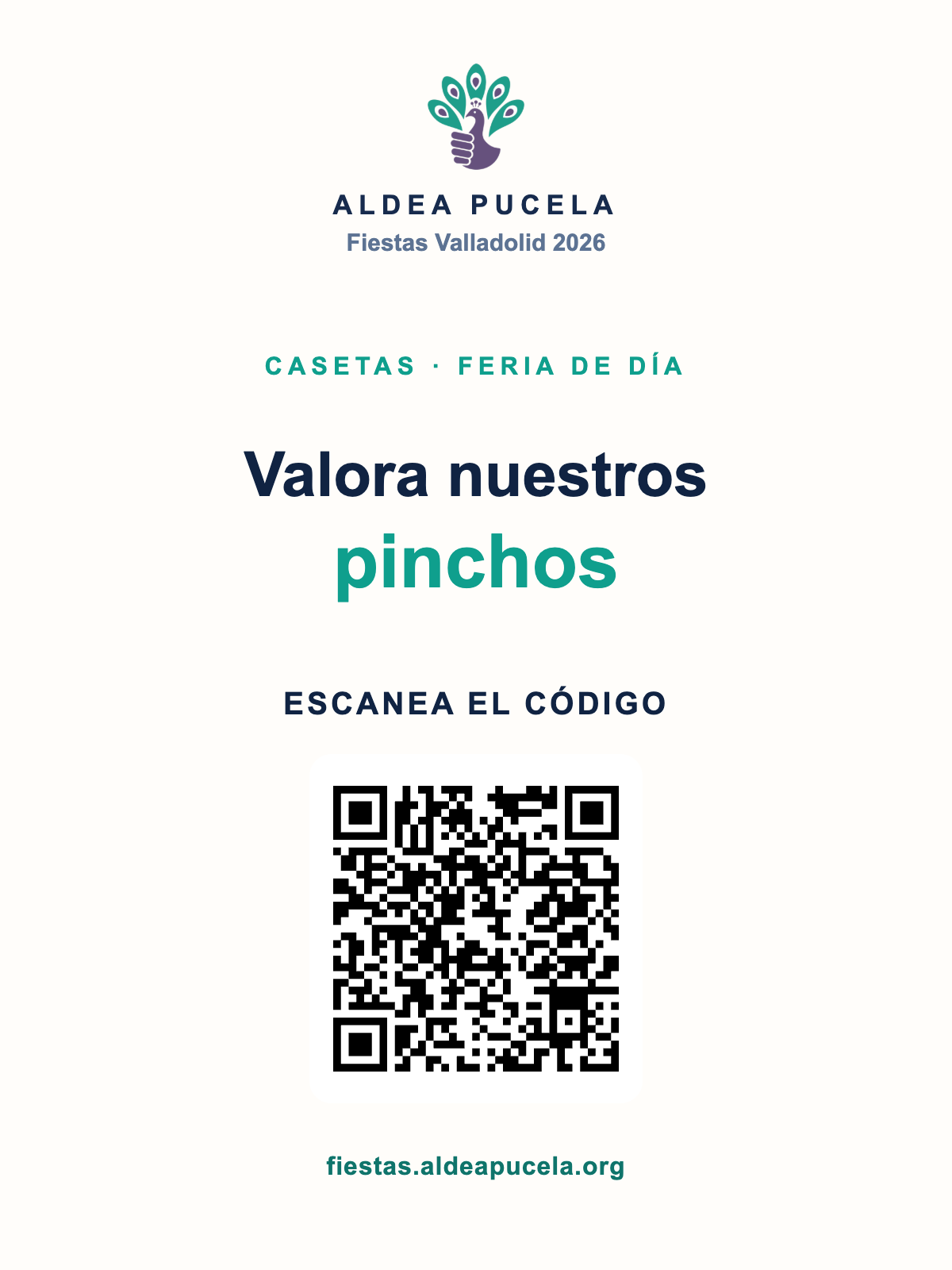 Cartel para descubrir y valorar las casetas de feria de día
