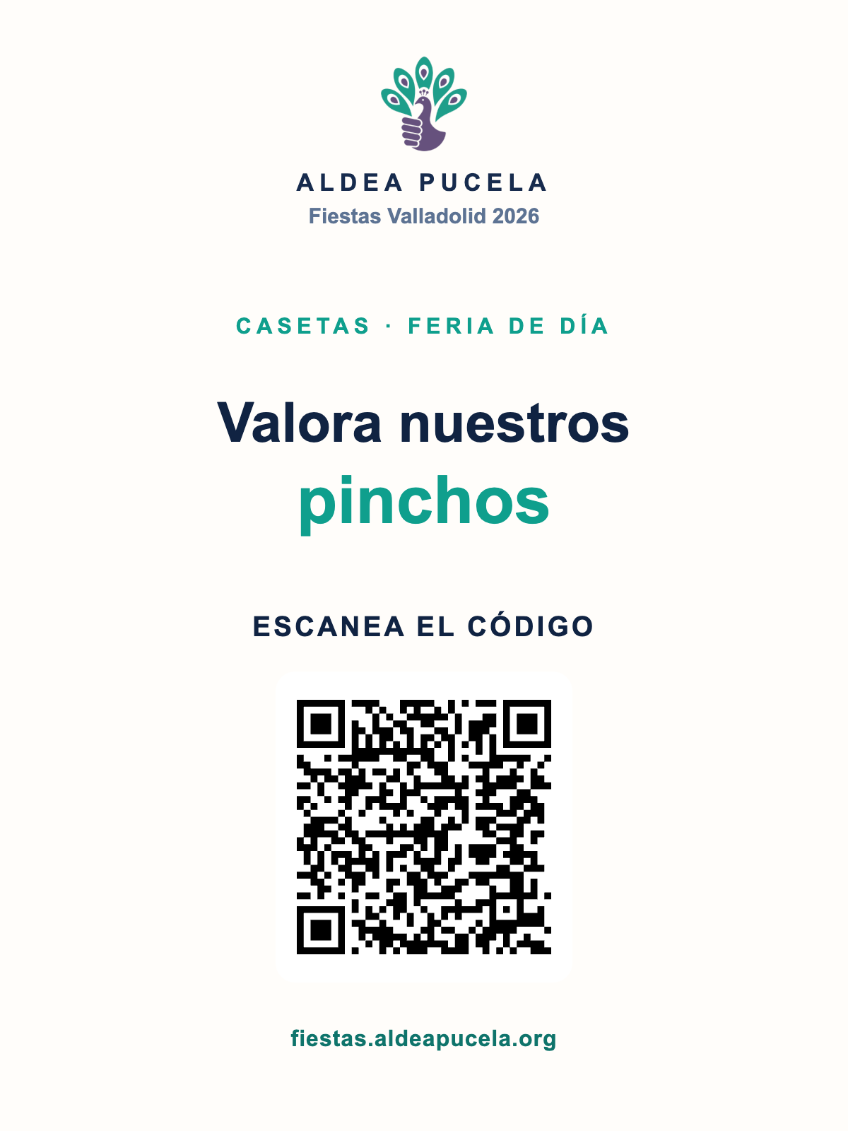 Cartel para descubrir y valorar las casetas de feria de día
