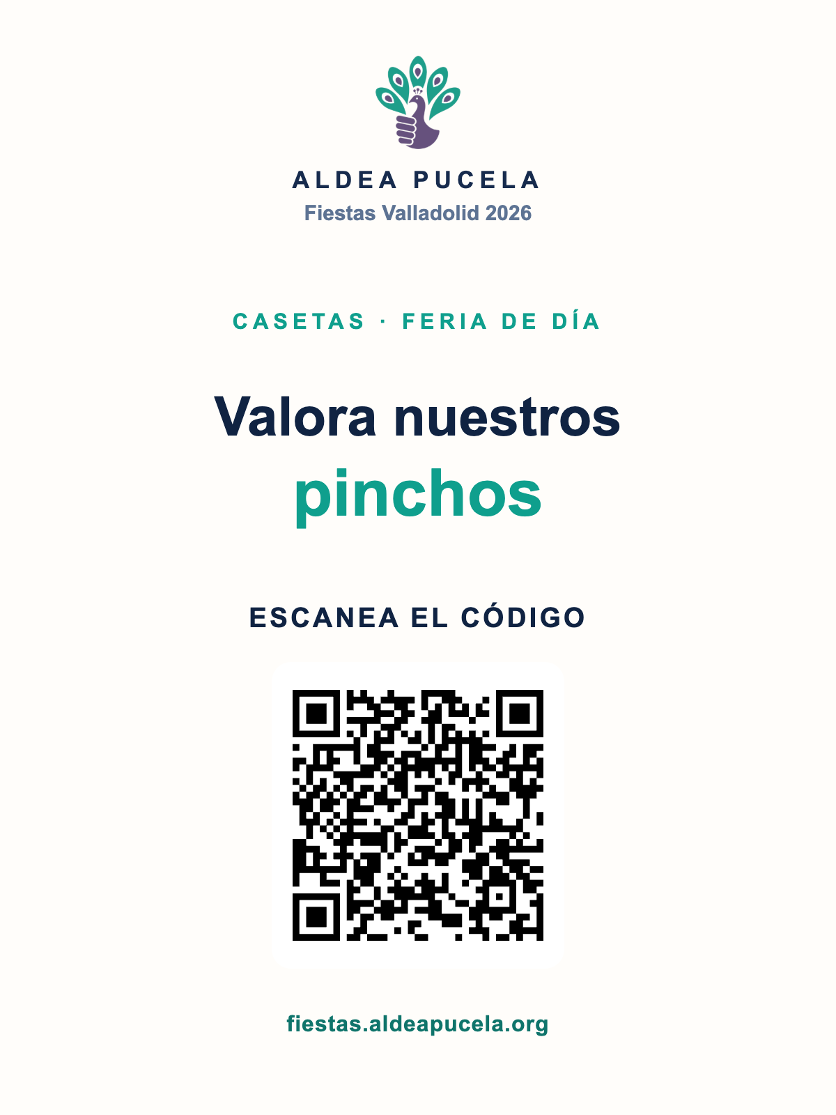 Cartel para descubrir y valorar las casetas de feria de día