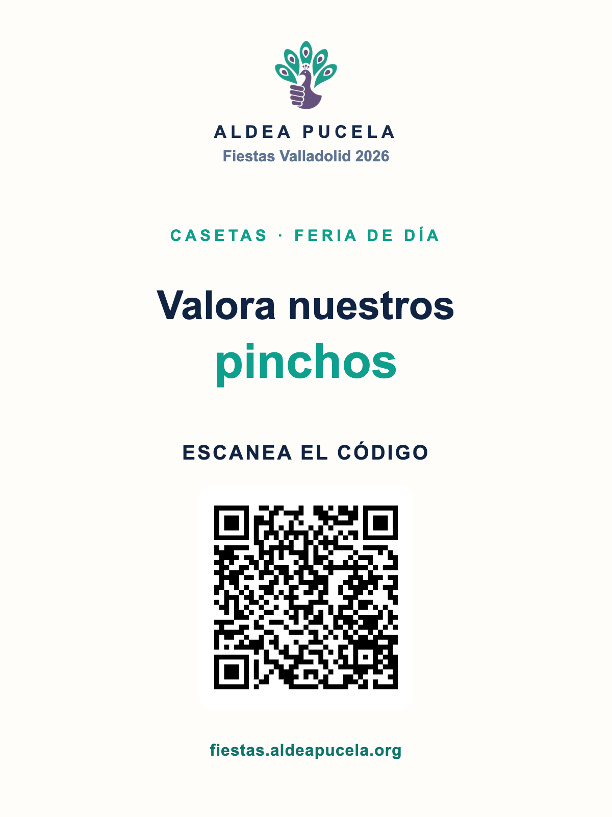 Cartel para descubrir y valorar las casetas de feria de día