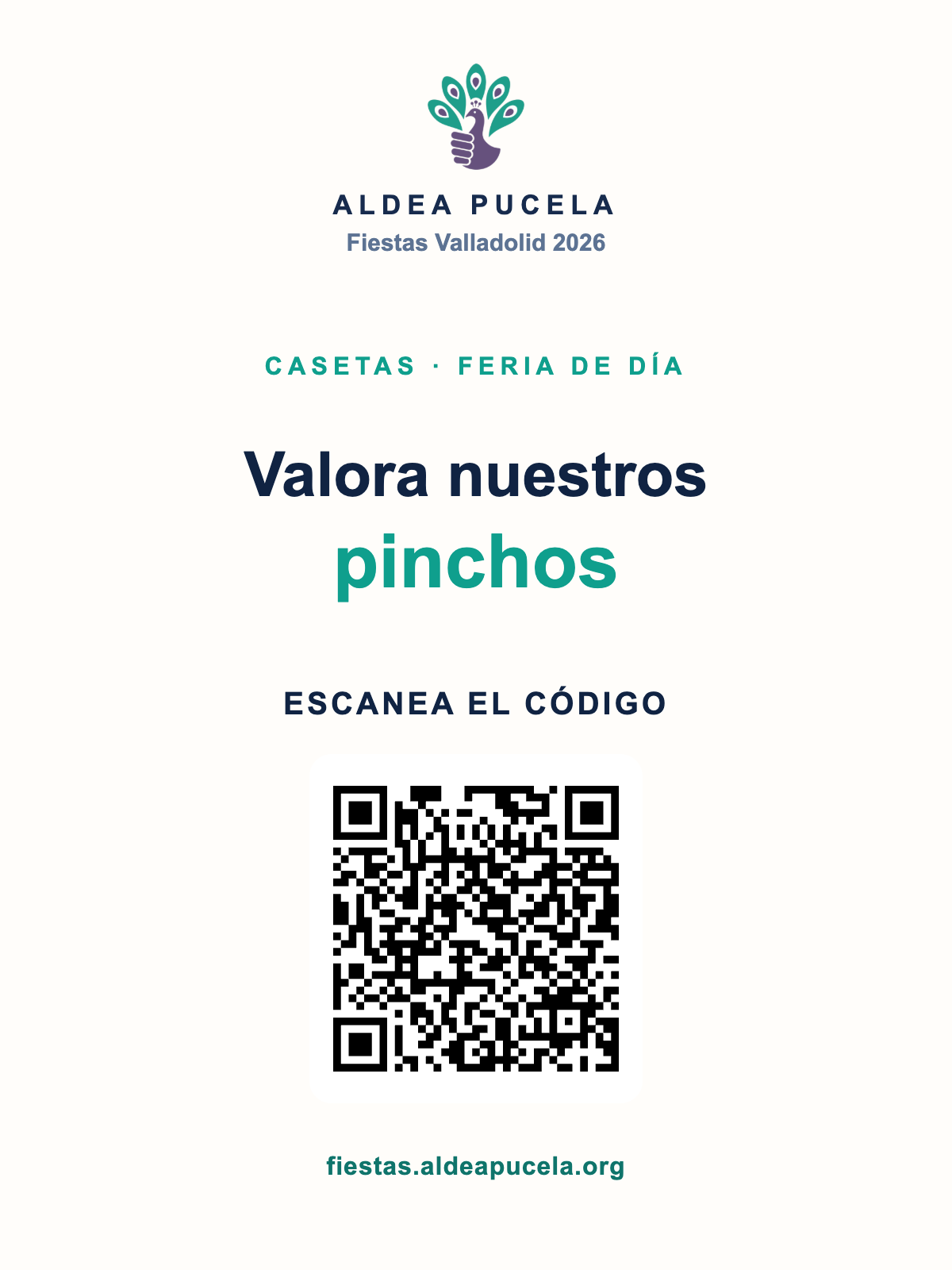 Cartel para descubrir y valorar las casetas de feria de día