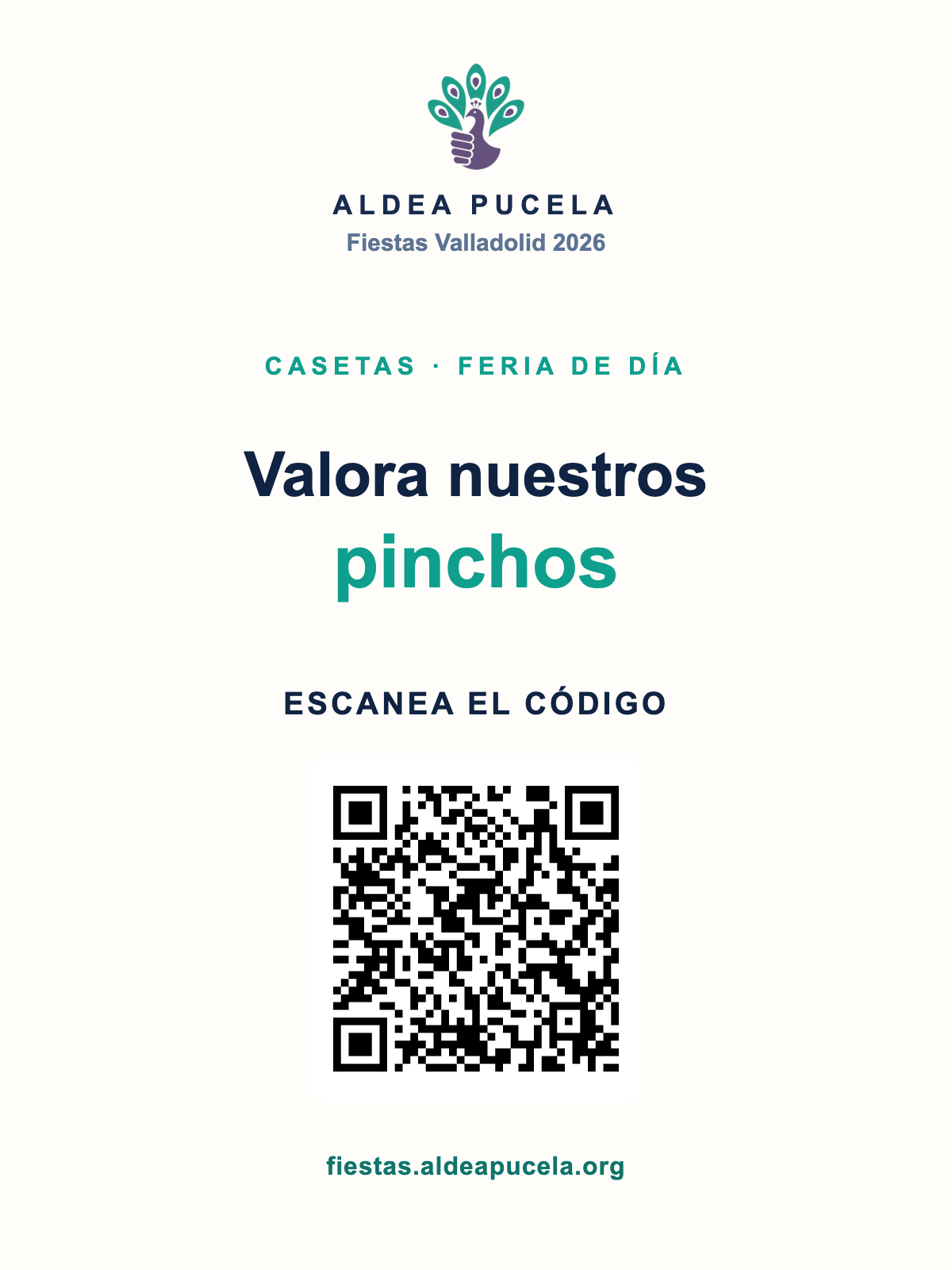 Cartel para descubrir y valorar las casetas de feria de día