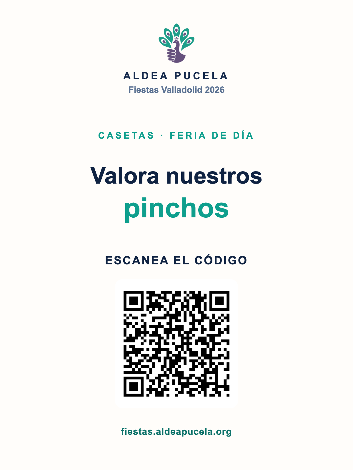 Cartel para descubrir y valorar las casetas de feria de día