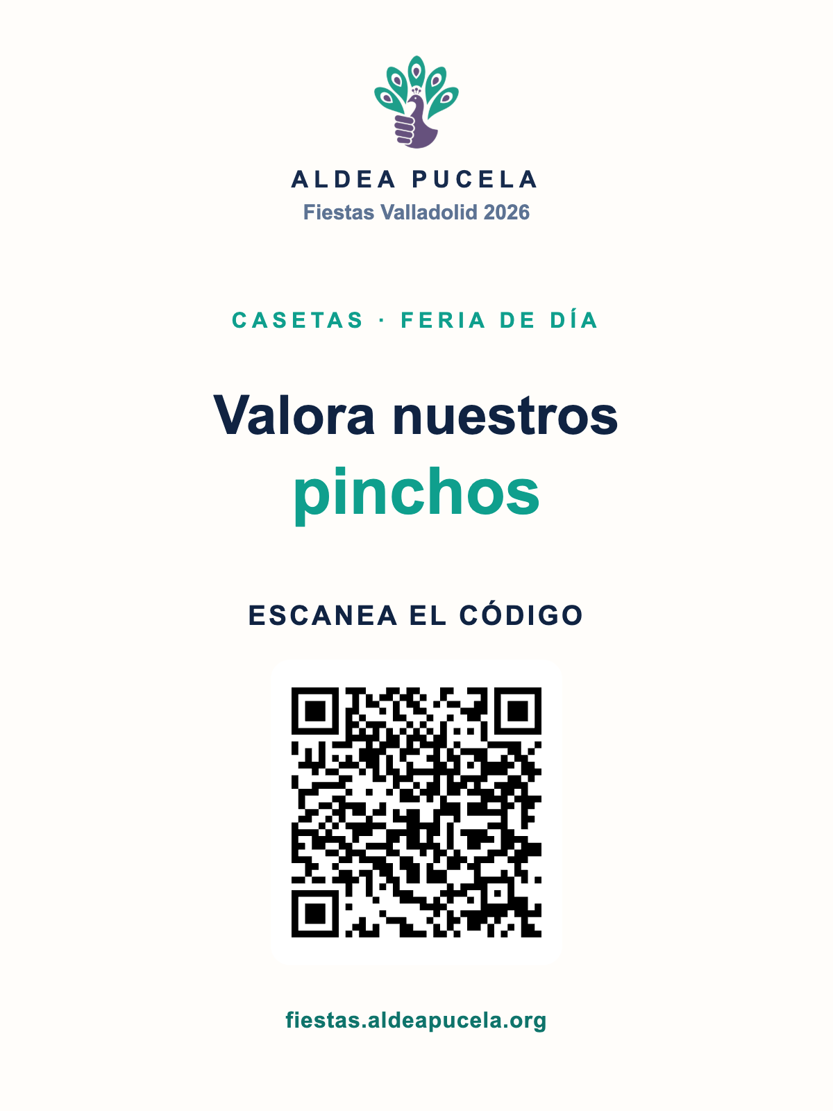 Cartel para descubrir y valorar las casetas de feria de día