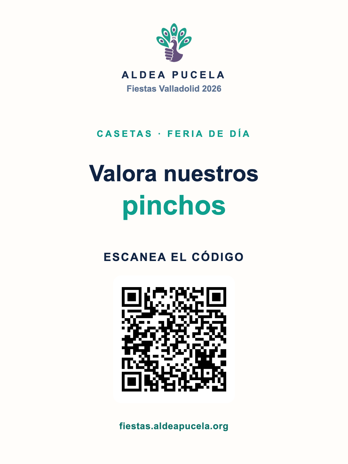 Cartel para descubrir y valorar las casetas de feria de día
