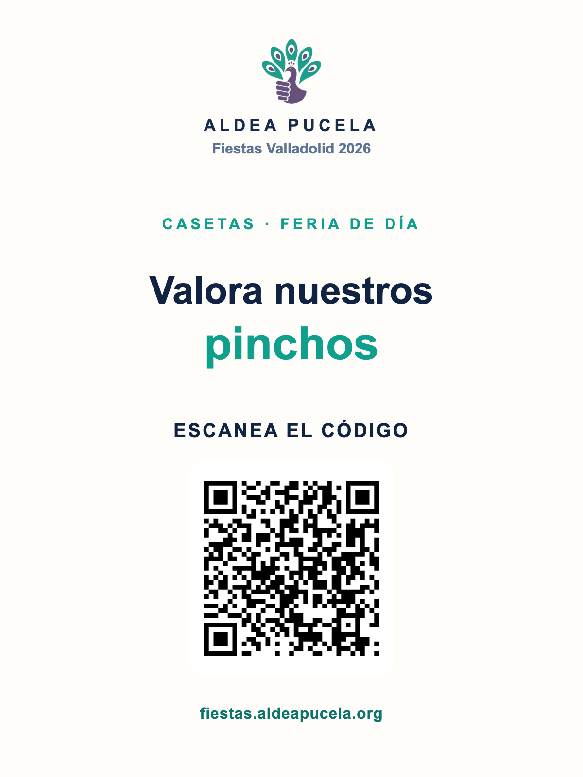Cartel para descubrir y valorar las casetas de feria de día