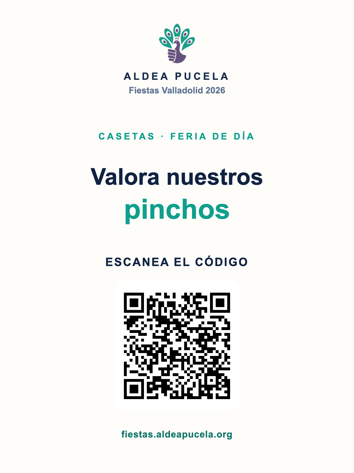 Cartel para descubrir y valorar las casetas de feria de día