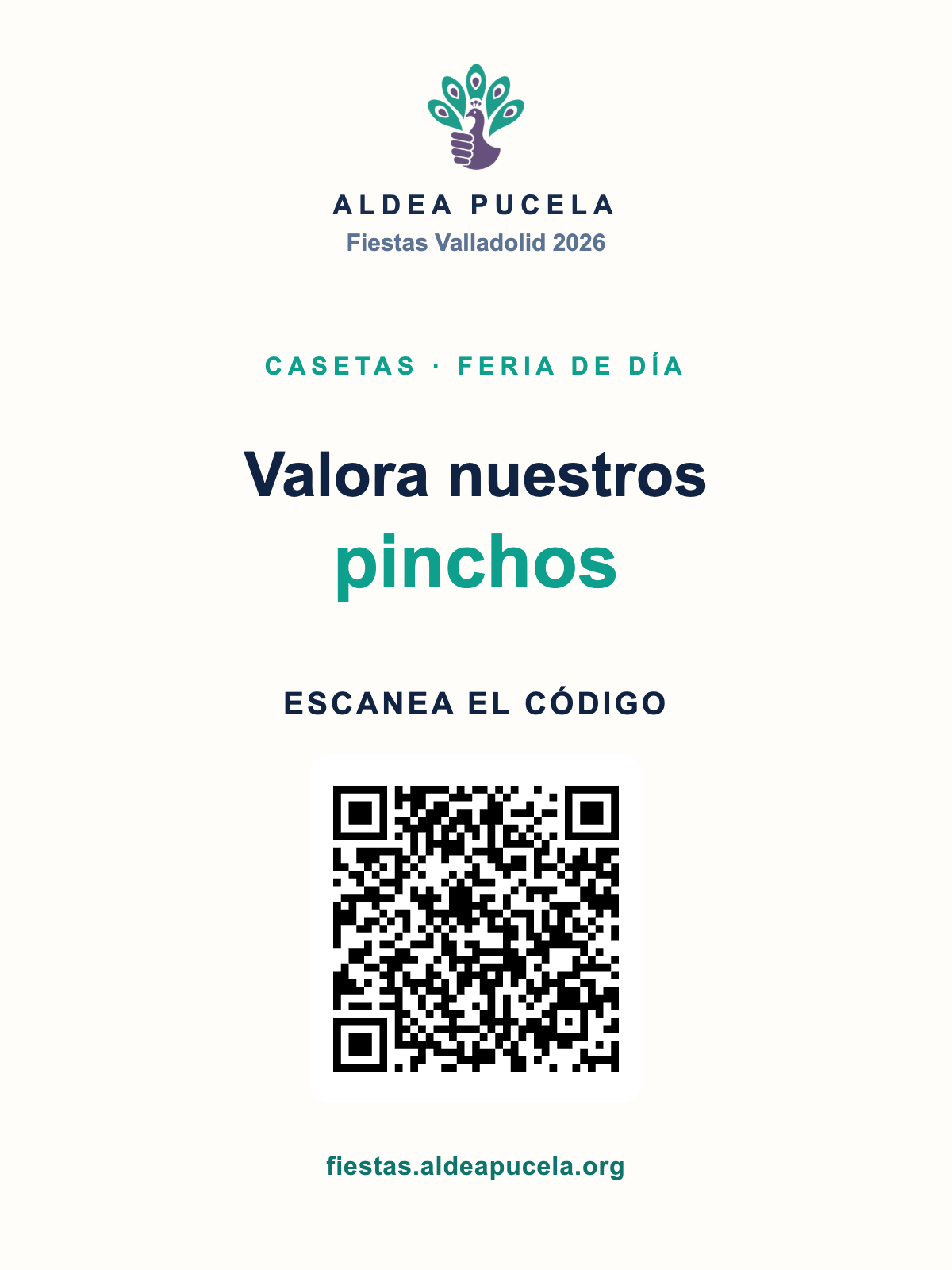 Cartel para descubrir y valorar las casetas de feria de día
