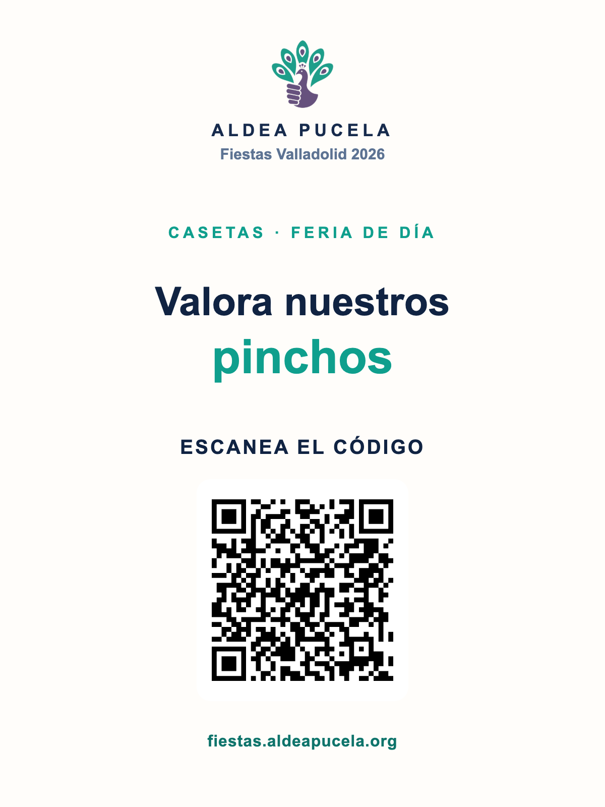 Cartel para descubrir y valorar las casetas de feria de día