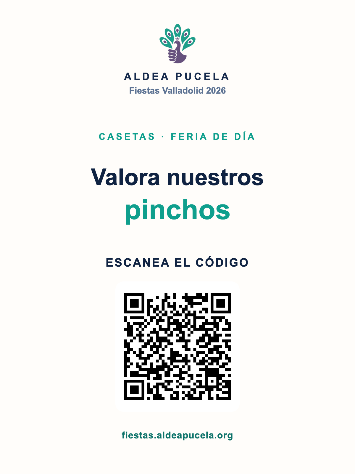 Cartel para descubrir y valorar las casetas de feria de día