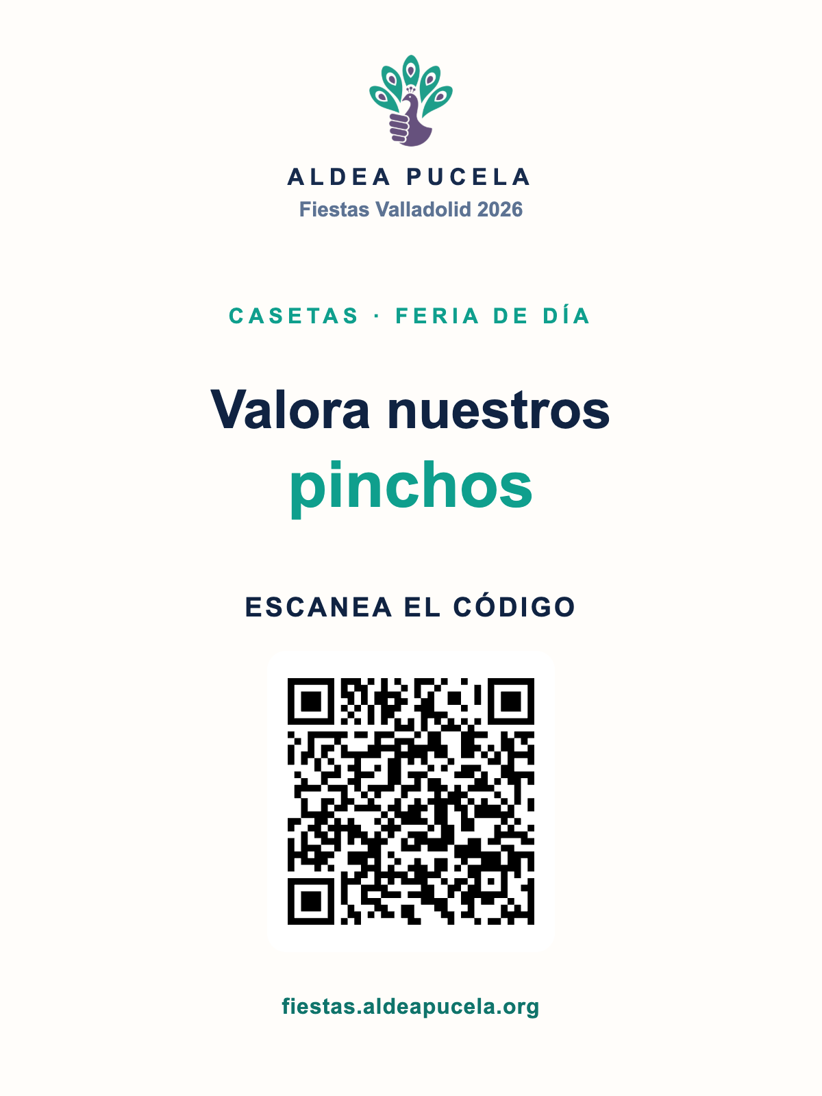Cartel para descubrir y valorar las casetas de feria de día