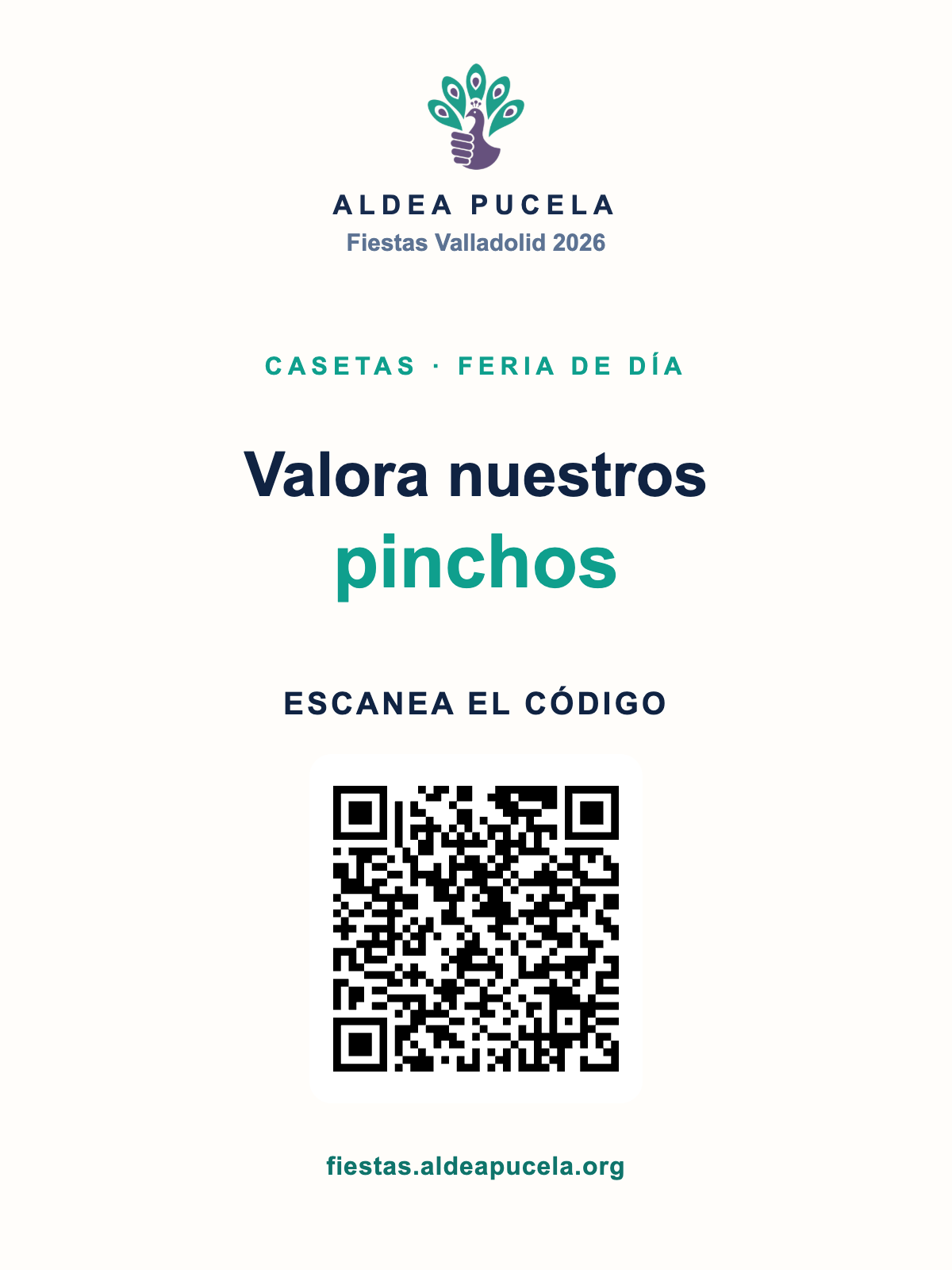 Cartel para descubrir y valorar las casetas de feria de día