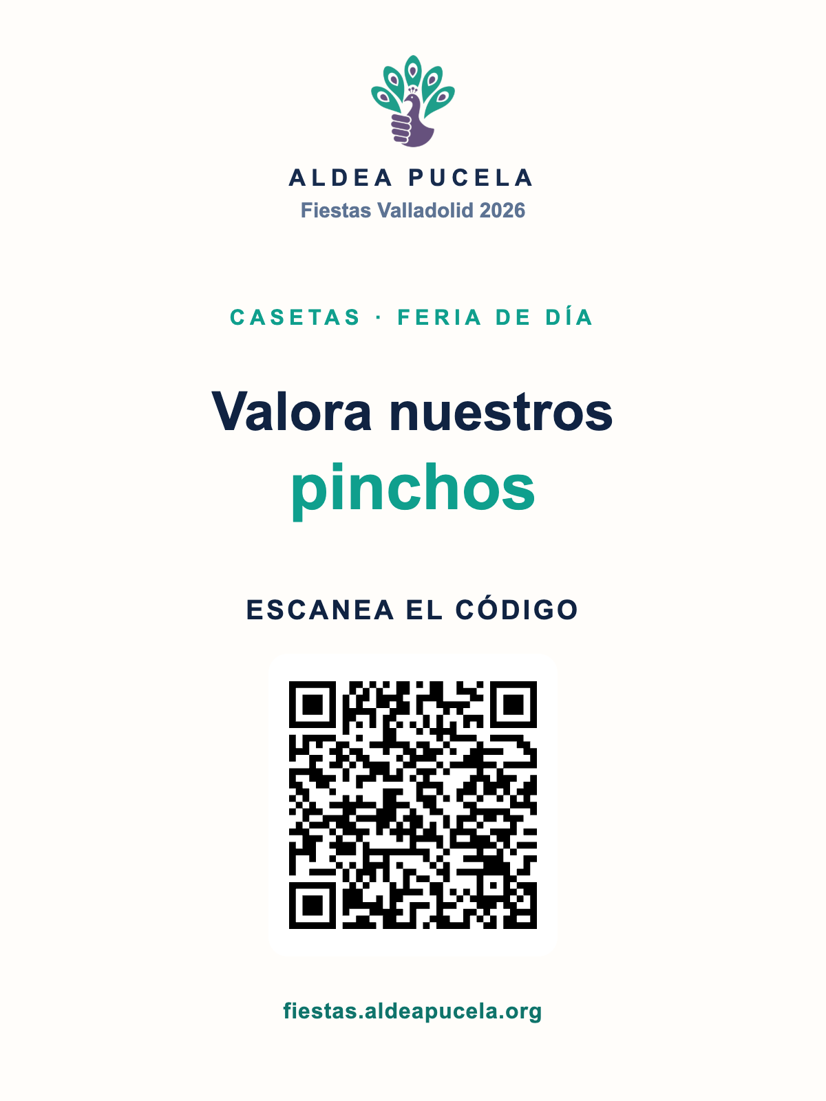 Cartel para descubrir y valorar las casetas de feria de día