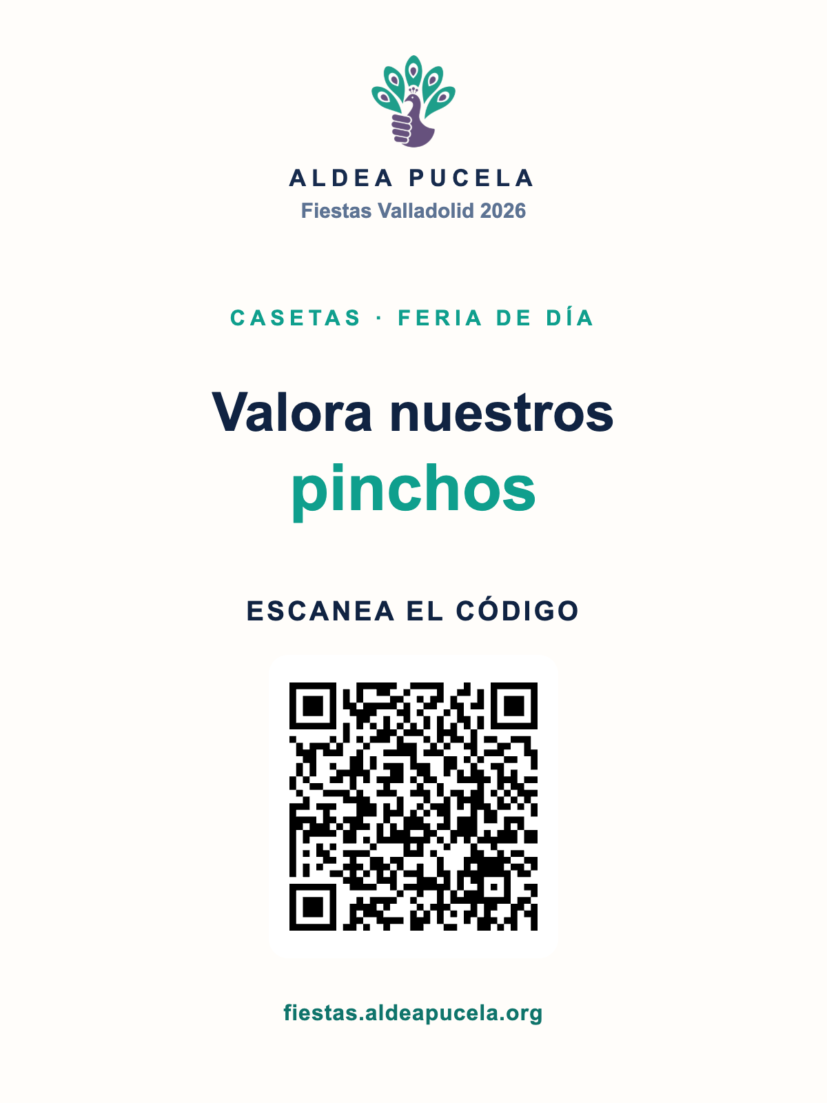 Cartel para descubrir y valorar las casetas de feria de día