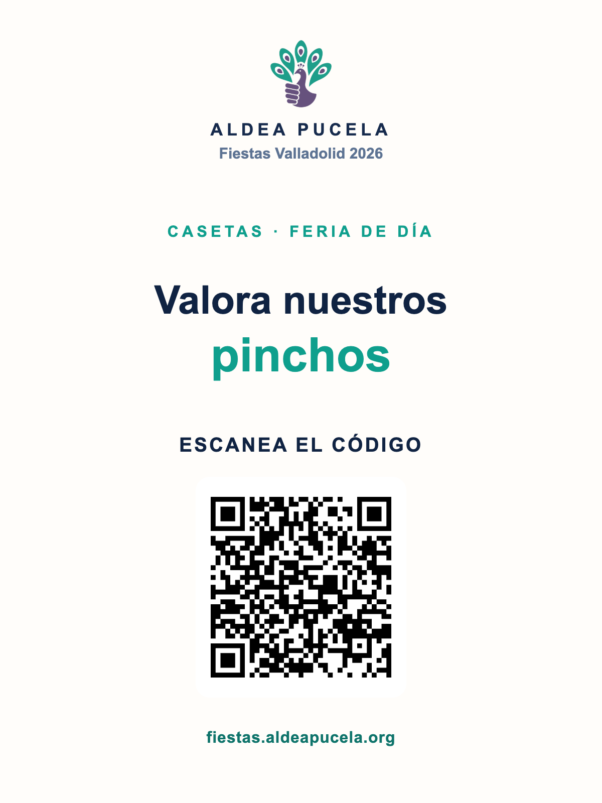 Cartel para descubrir y valorar las casetas de feria de día