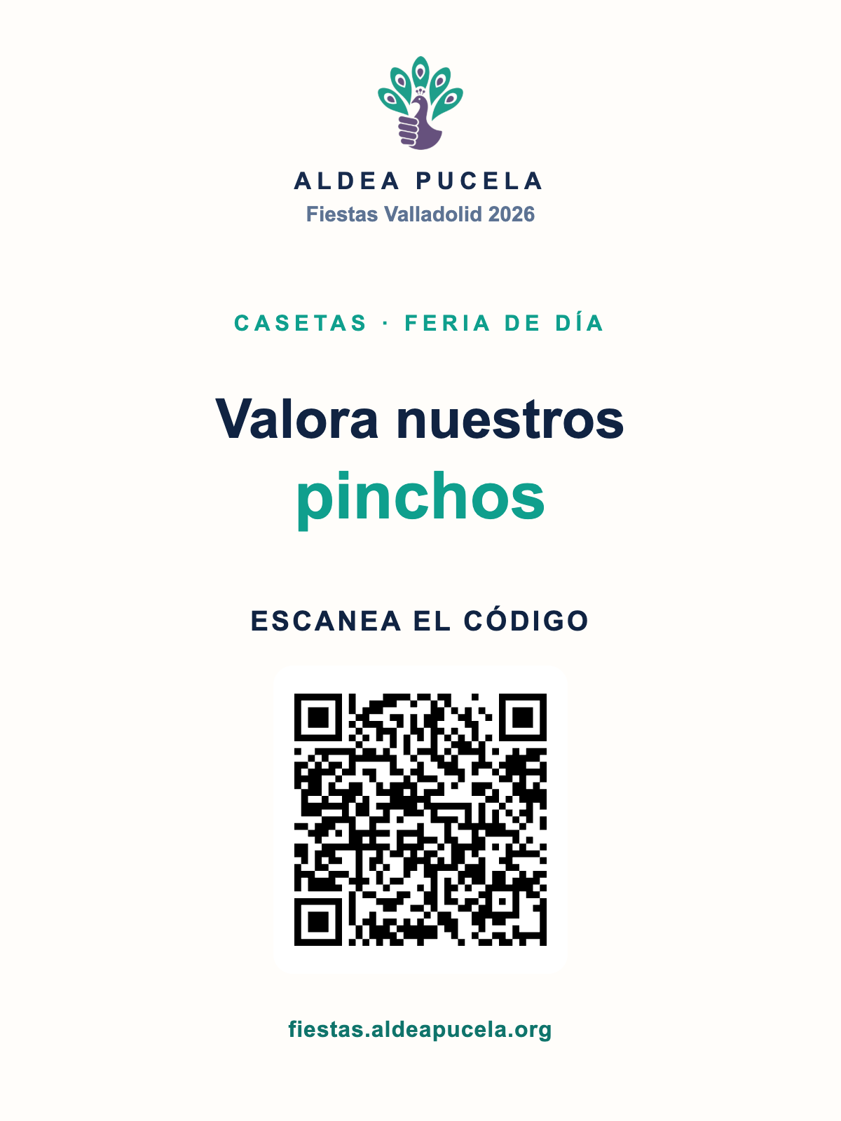 Cartel para descubrir y valorar las casetas de feria de día