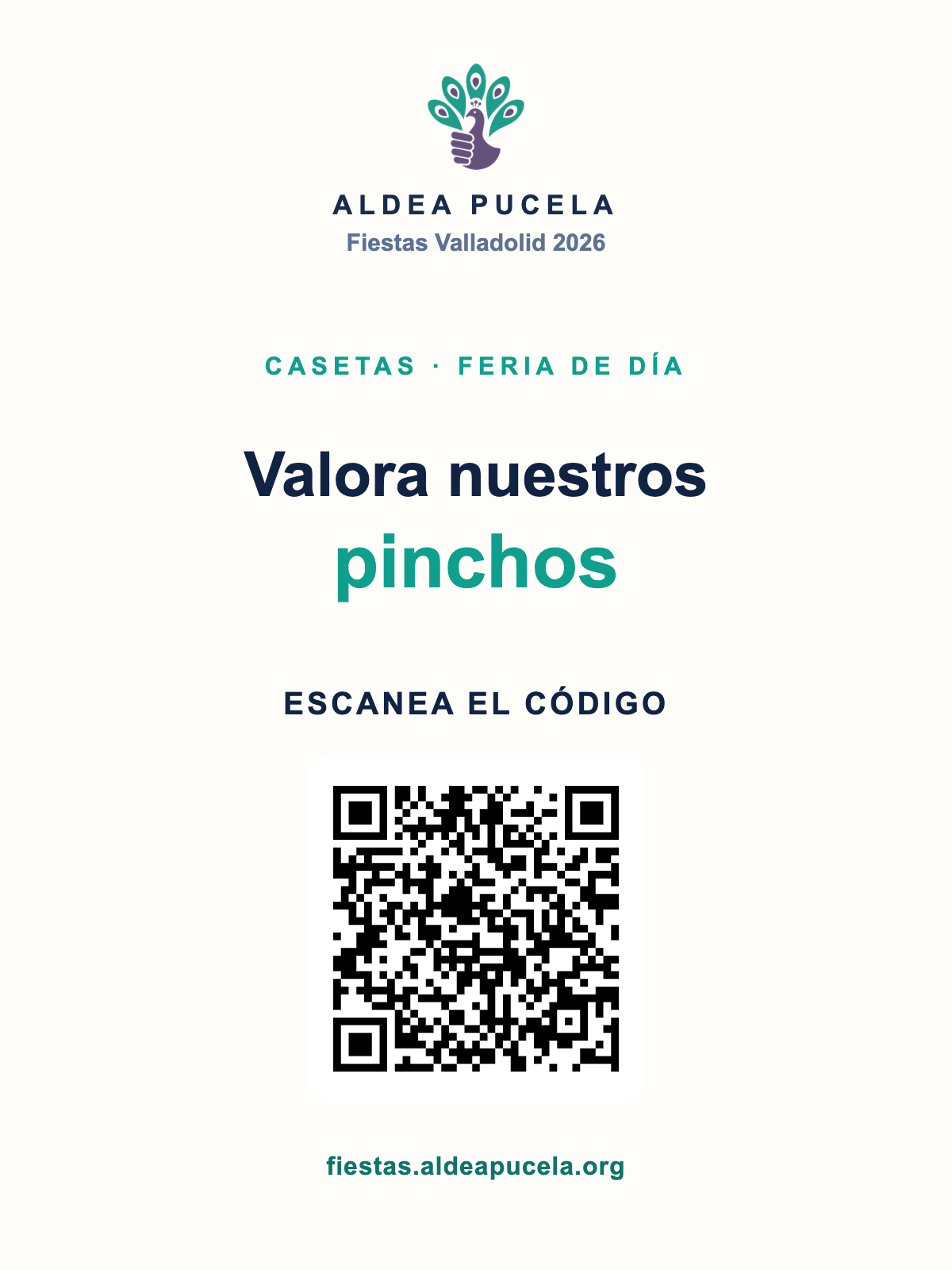 Cartel para descubrir y valorar las casetas de feria de día