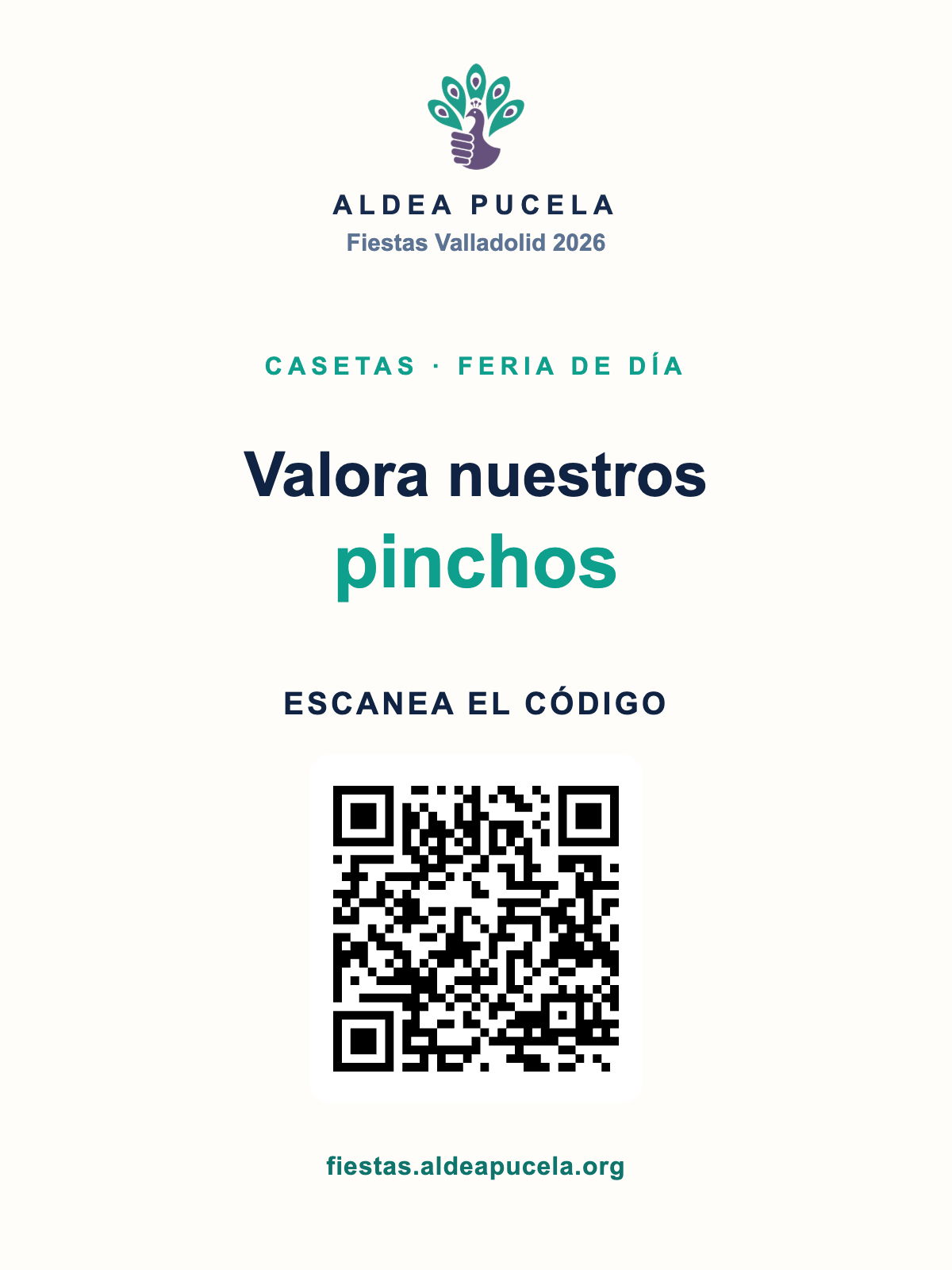 Cartel para descubrir y valorar las casetas de feria de día