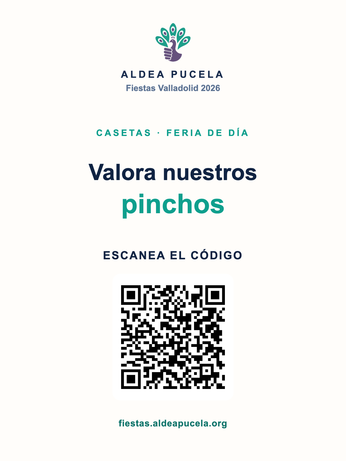 Cartel para descubrir y valorar las casetas de feria de día