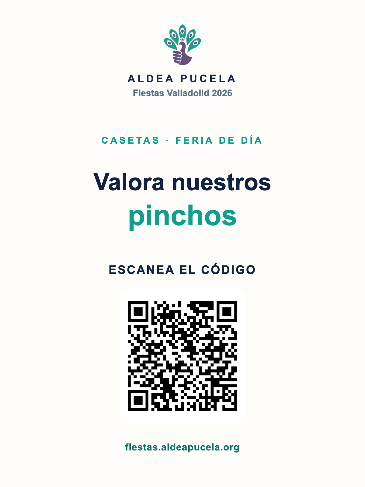 Cartel para descubrir y valorar las casetas de feria de día
