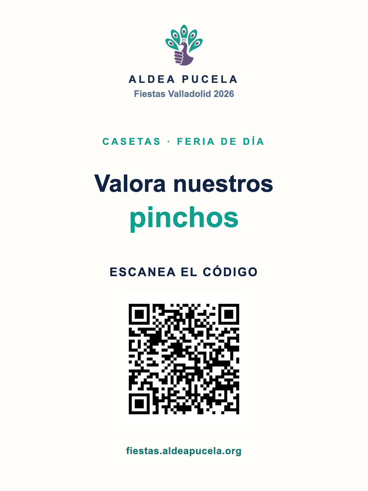 Cartel para descubrir y valorar las casetas de feria de día
