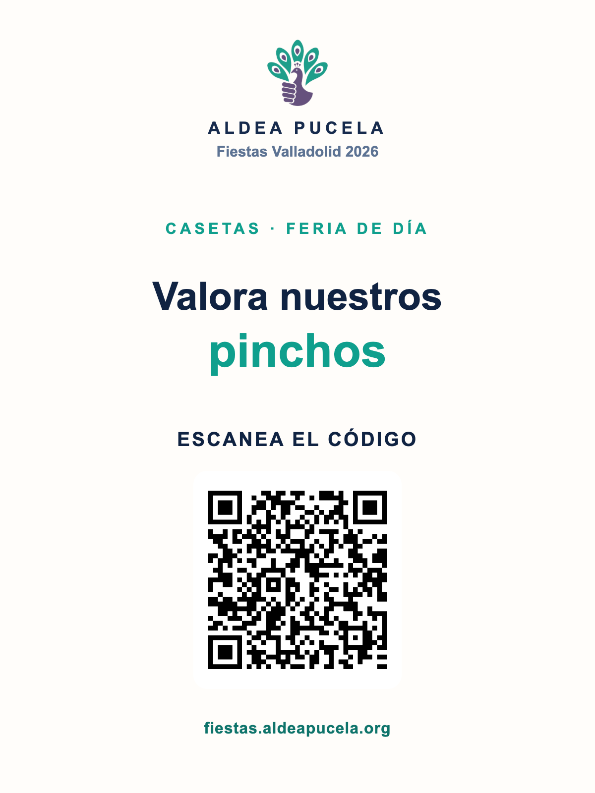 Cartel para descubrir y valorar las casetas de feria de día