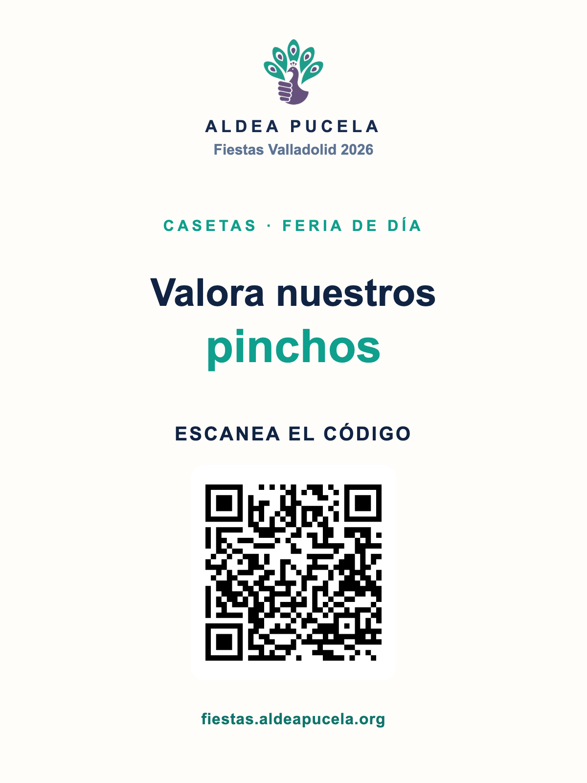 Cartel para descubrir y valorar las casetas de feria de día