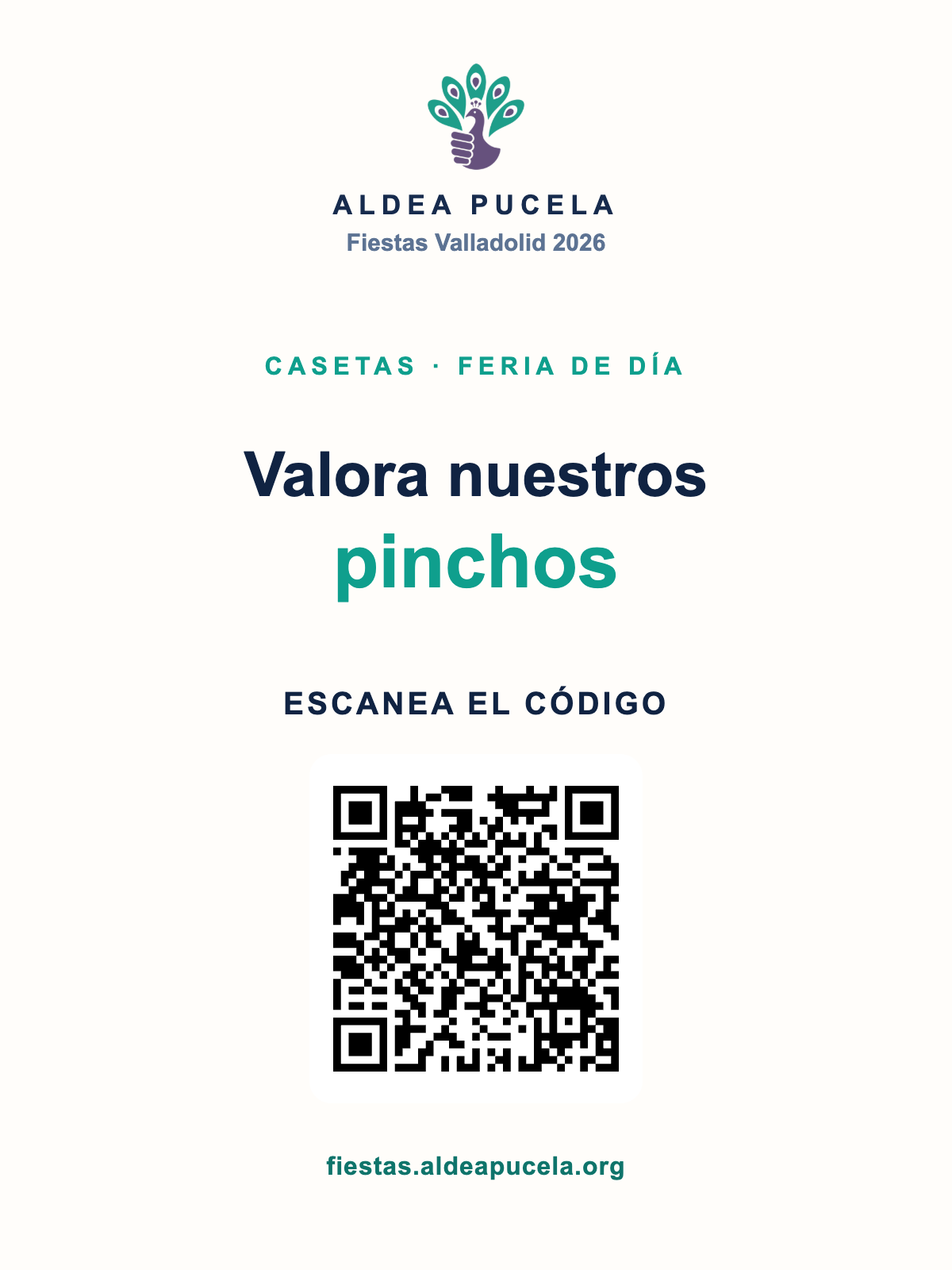 Cartel para descubrir y valorar las casetas de feria de día
