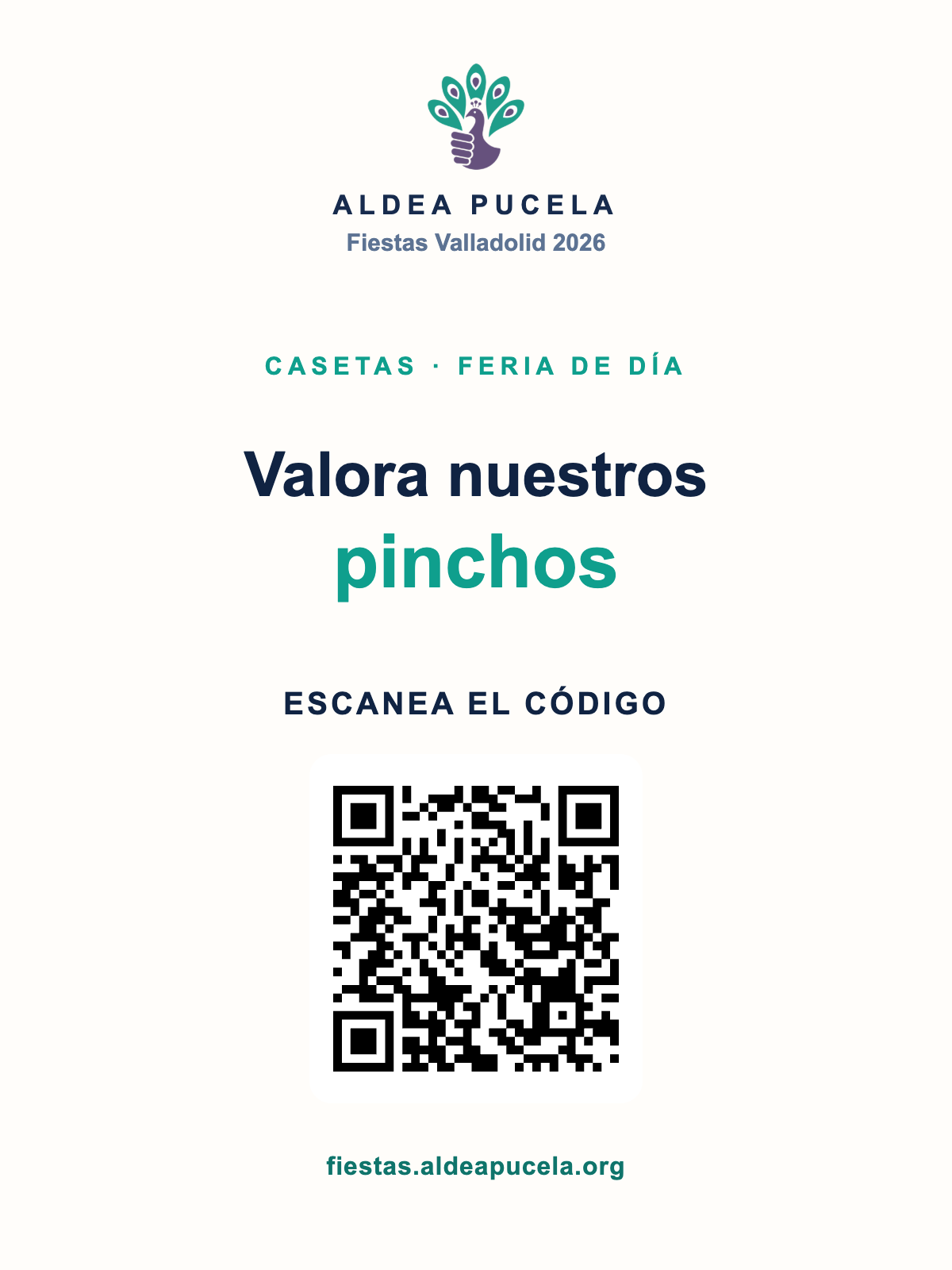 Cartel para descubrir y valorar las casetas de feria de día