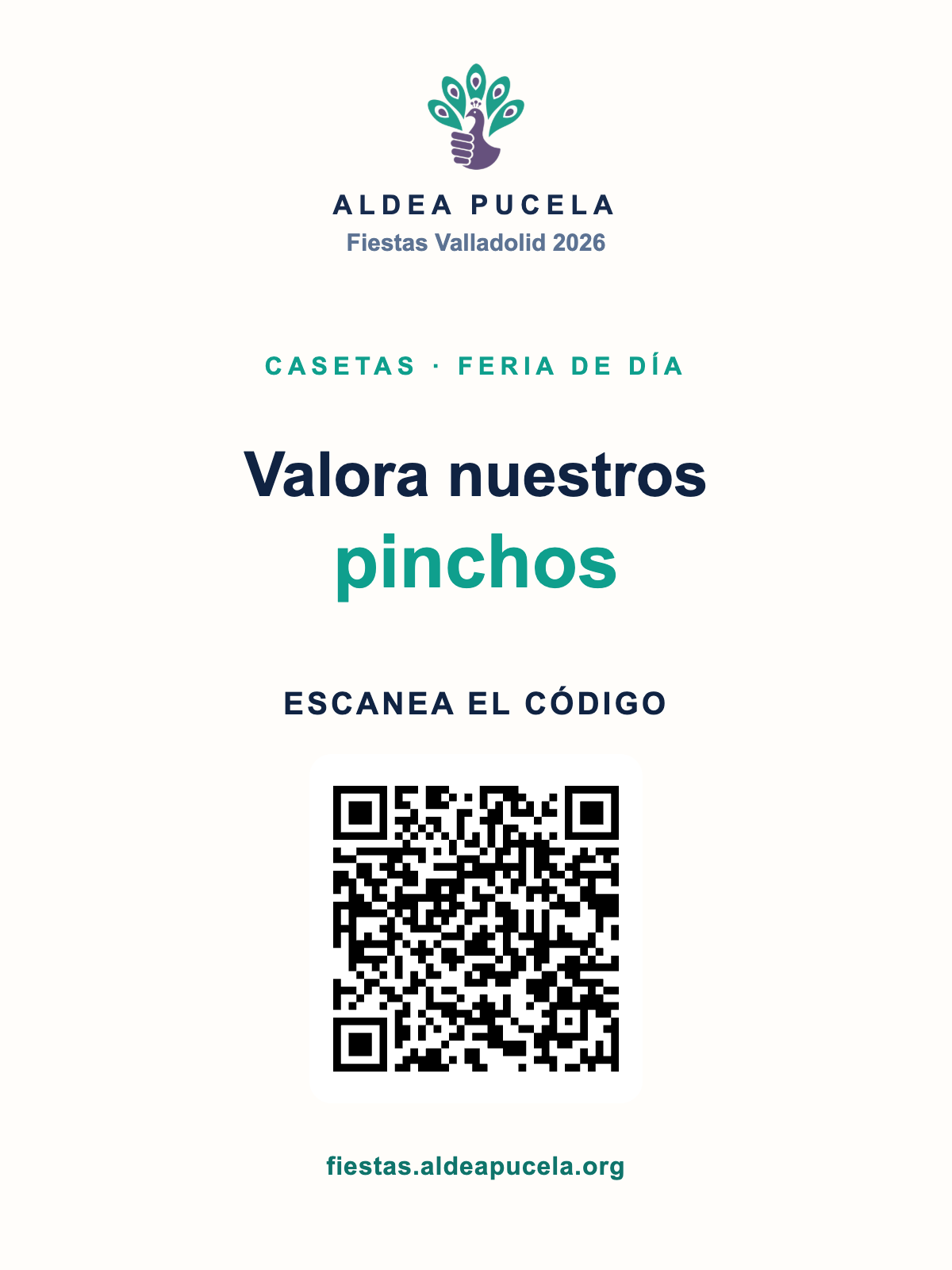 Cartel para descubrir y valorar las casetas de feria de día