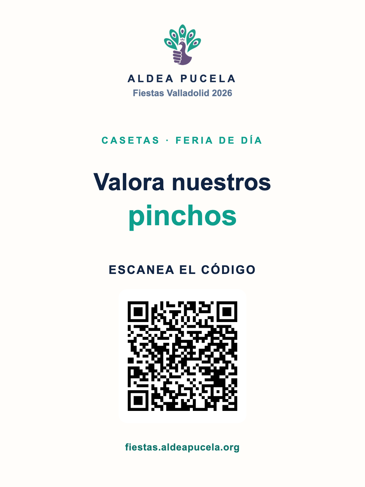 Cartel para descubrir y valorar las casetas de feria de día