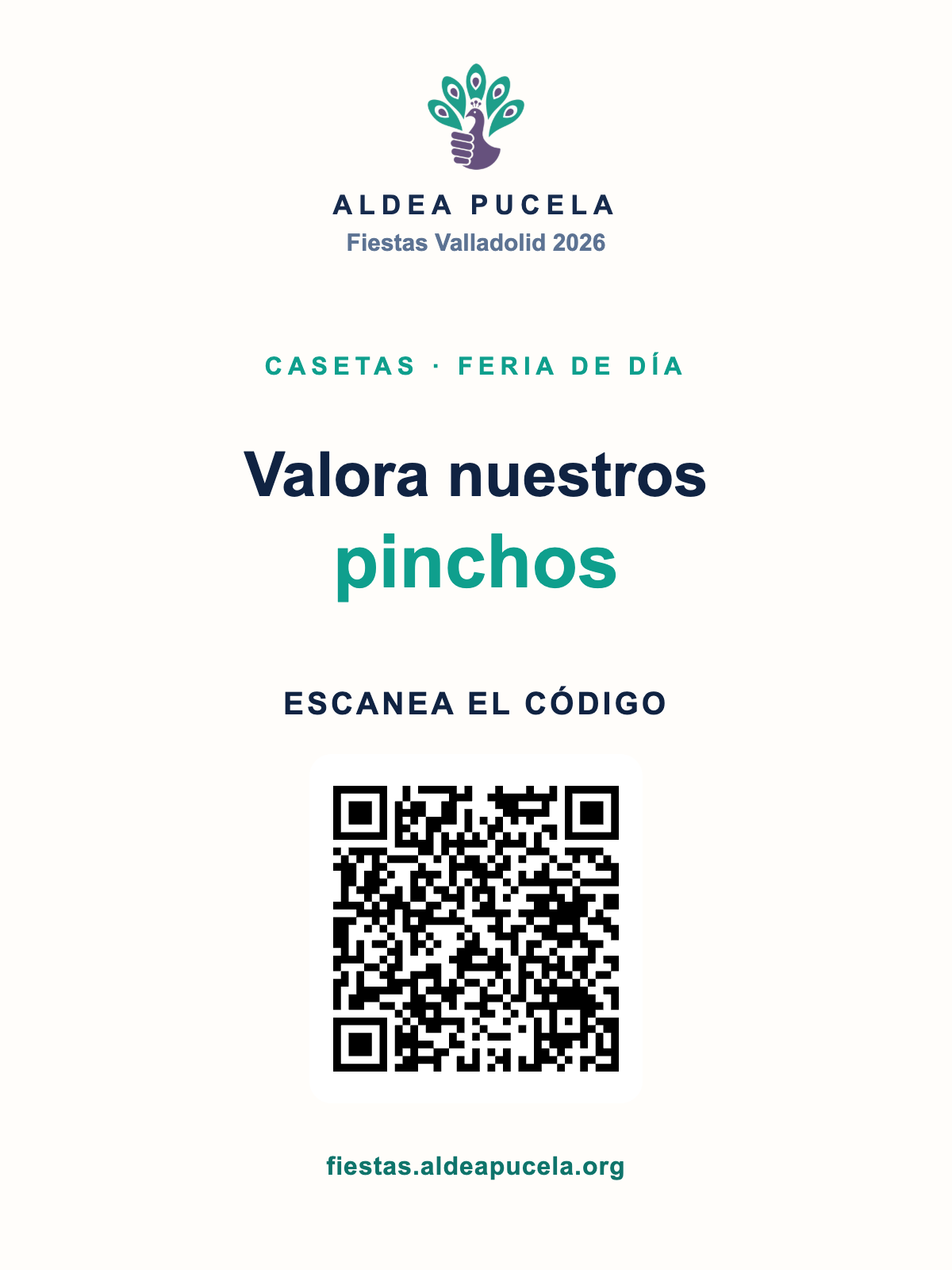 Cartel para descubrir y valorar las casetas de feria de día