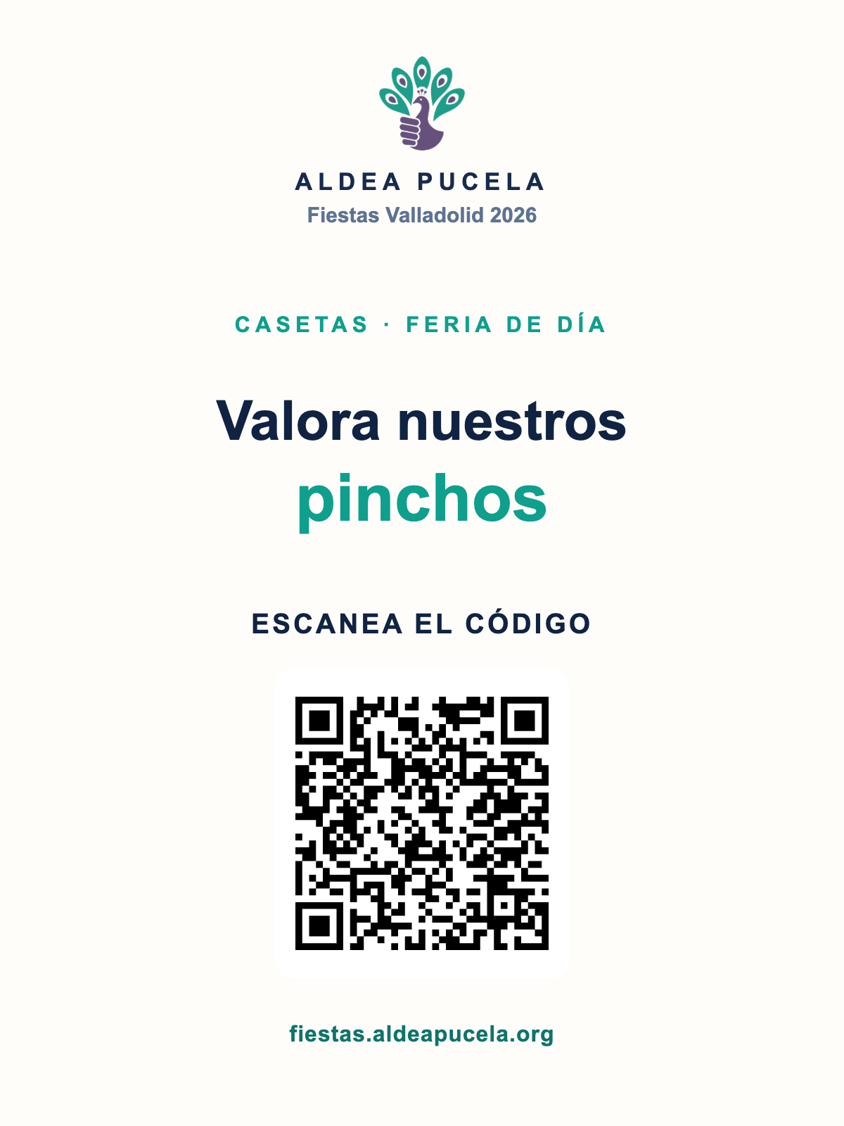 Cartel para descubrir y valorar las casetas de feria de día