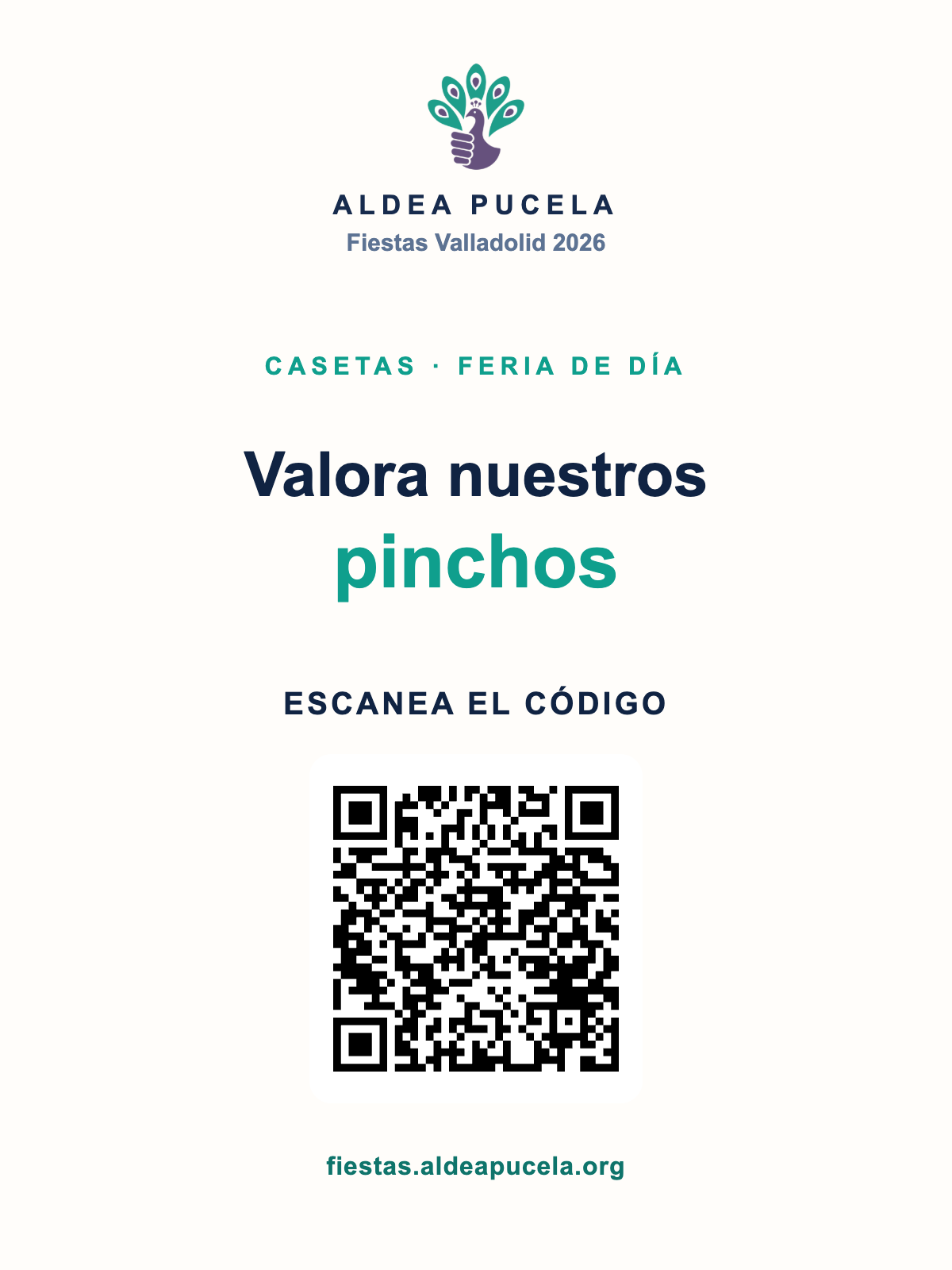 Cartel para descubrir y valorar las casetas de feria de día