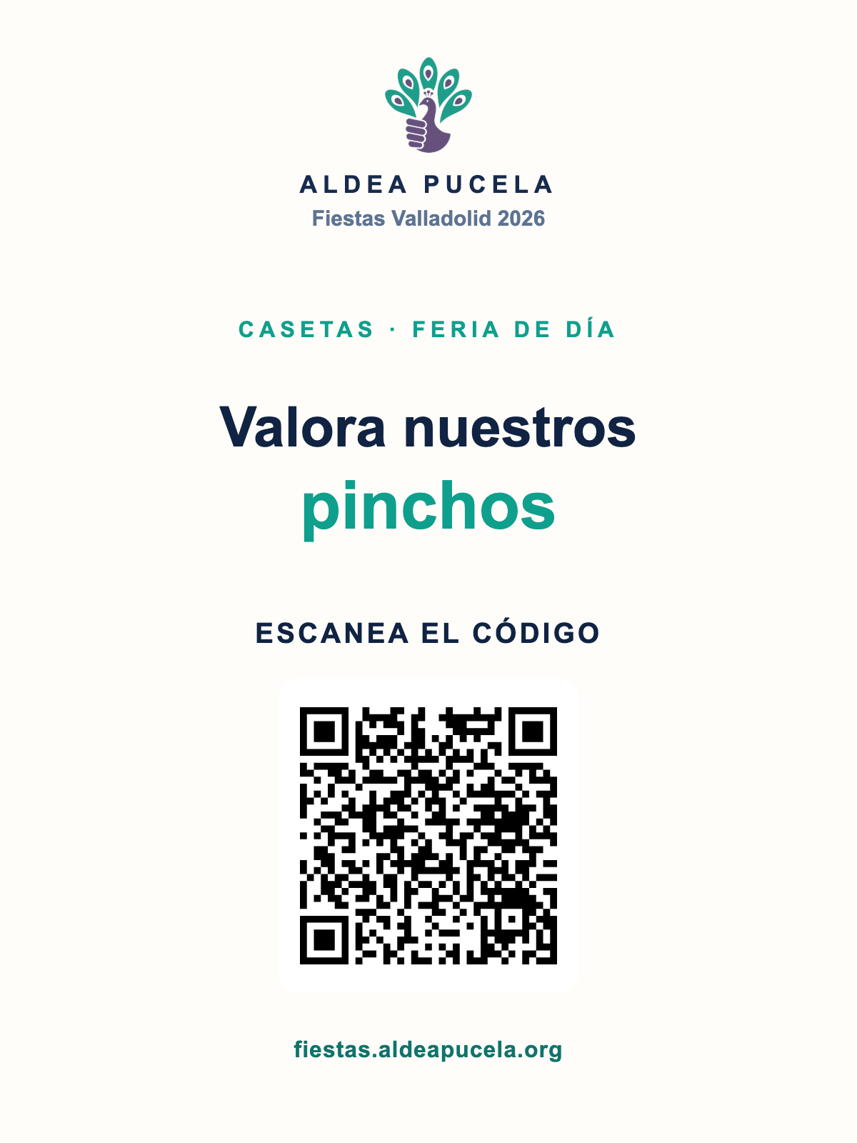 Cartel para descubrir y valorar las casetas de feria de día