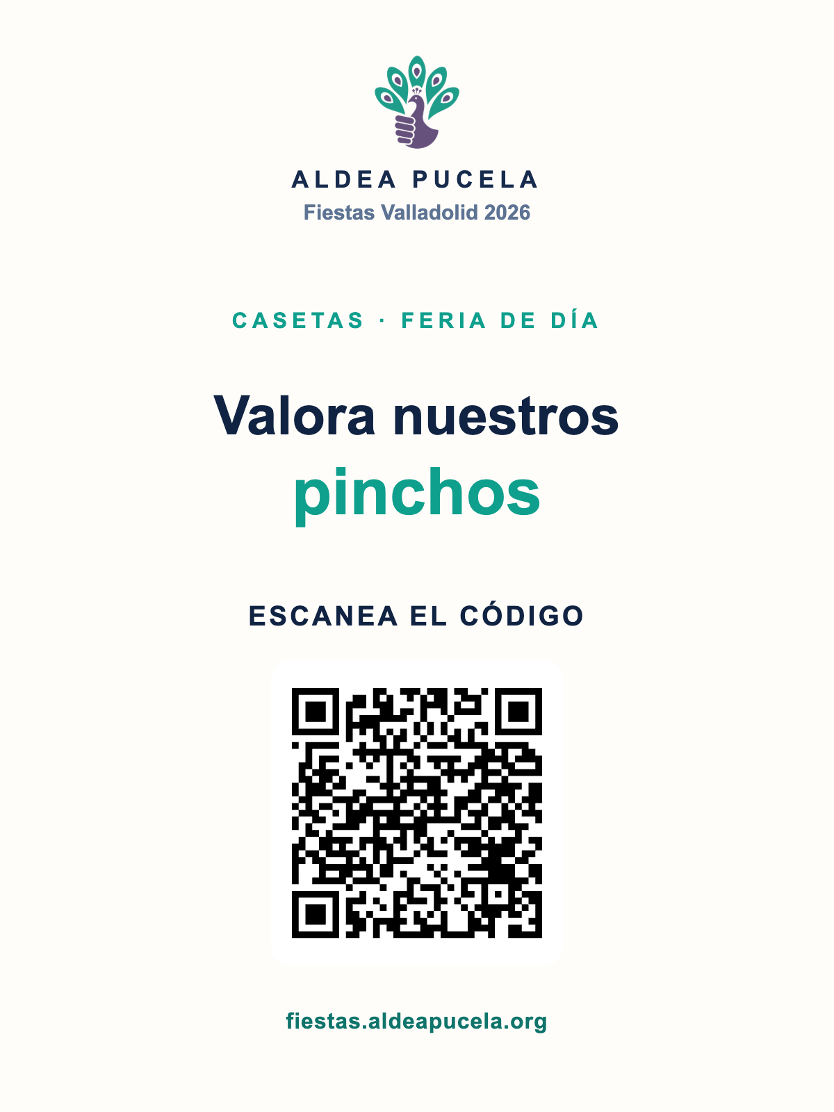 Cartel para descubrir y valorar las casetas de feria de día