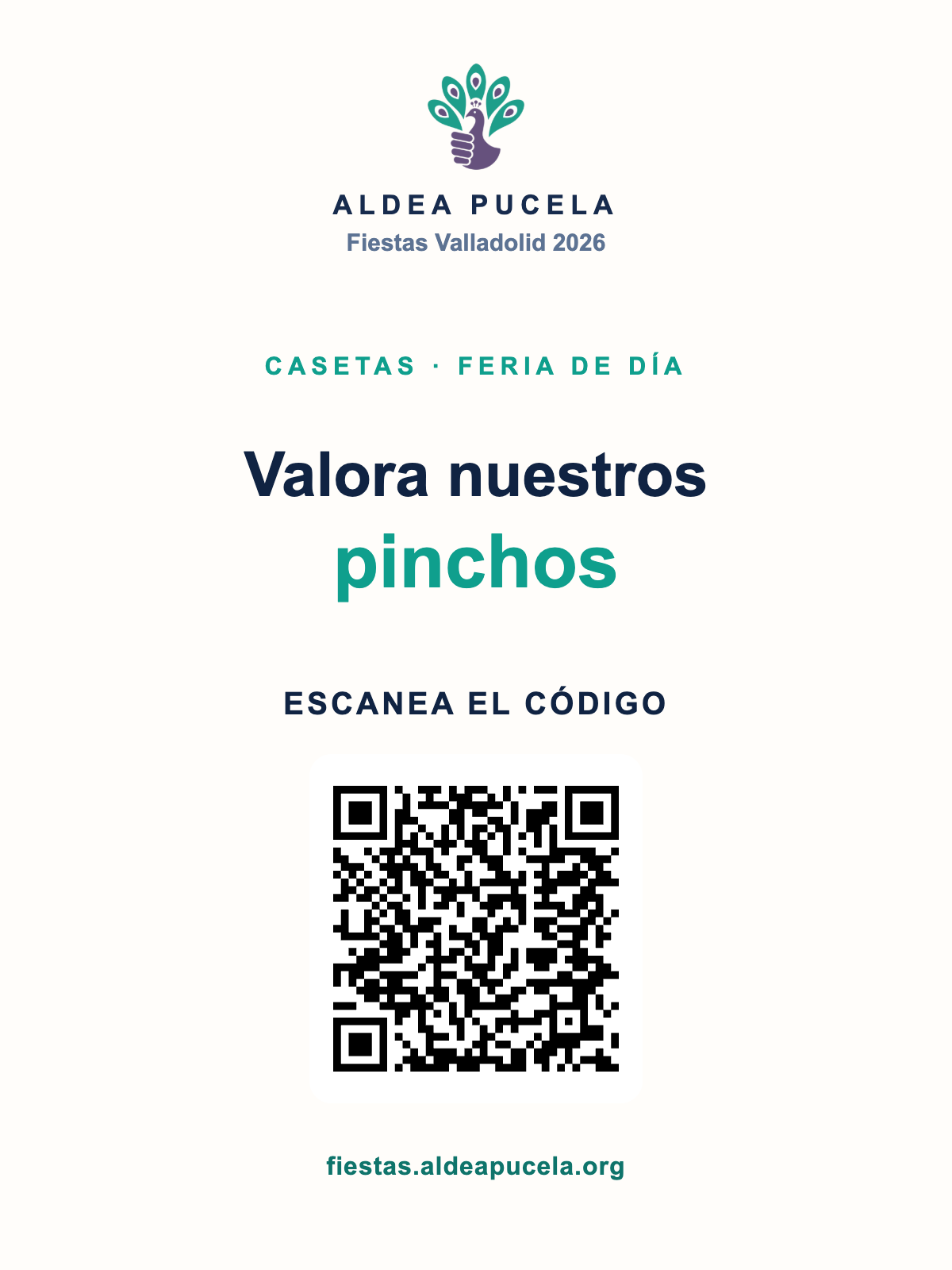 Cartel para descubrir y valorar las casetas de feria de día