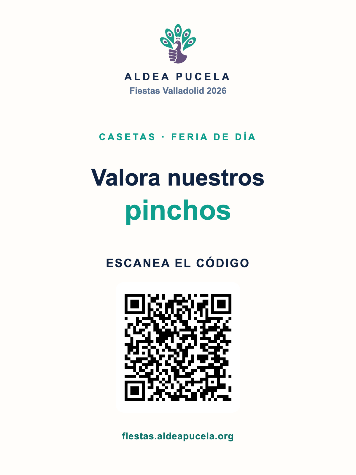 Cartel para descubrir y valorar las casetas de feria de día
