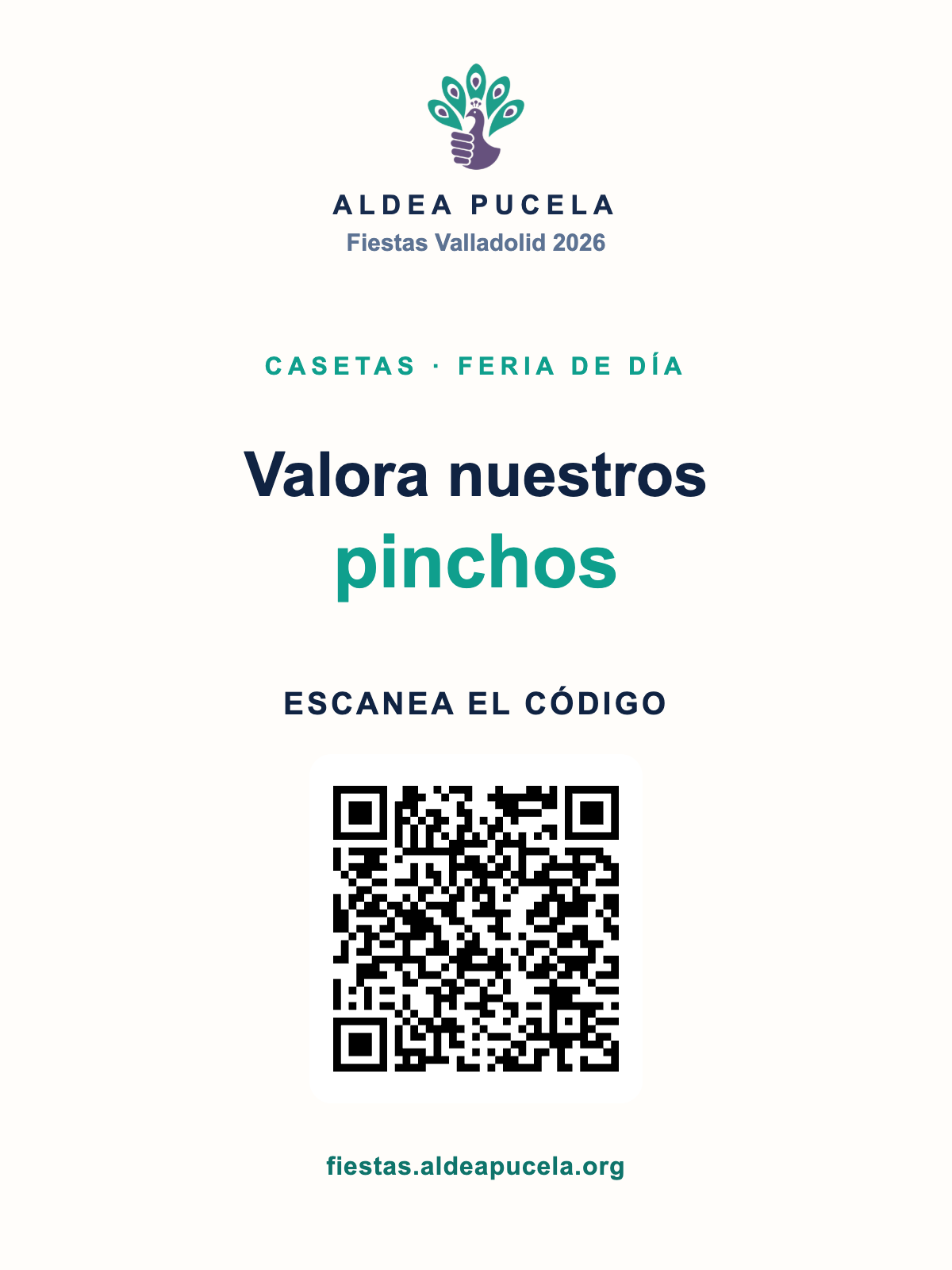 Cartel para descubrir y valorar las casetas de feria de día