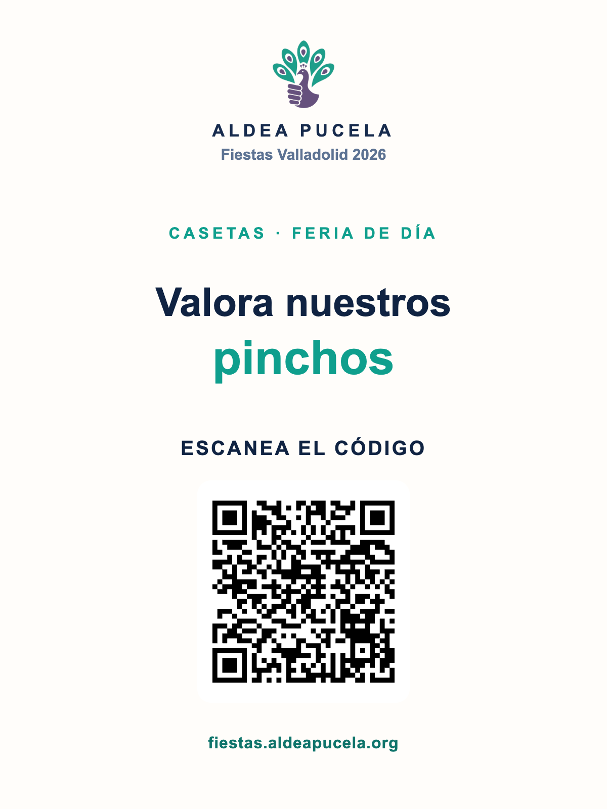Cartel para descubrir y valorar las casetas de feria de día