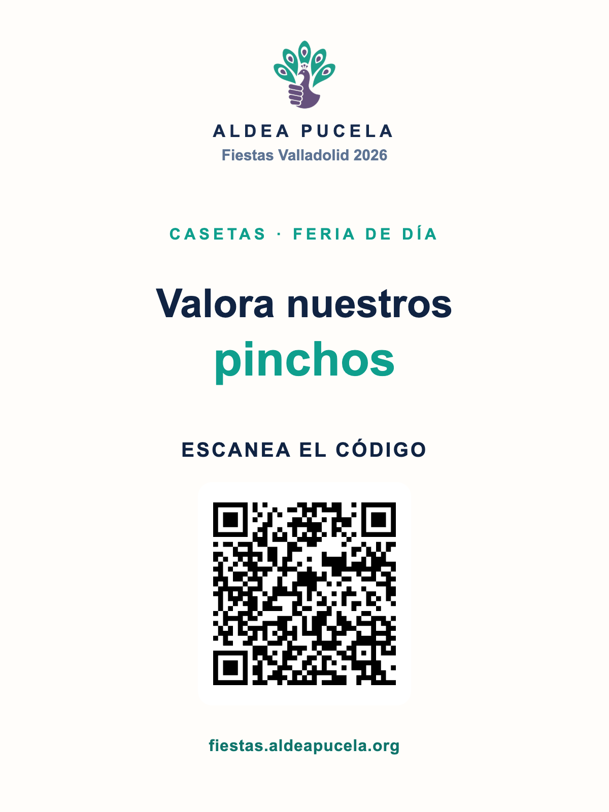 Cartel para descubrir y valorar las casetas de feria de día