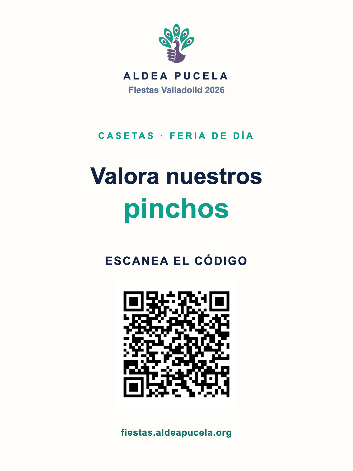 Cartel para descubrir y valorar las casetas de feria de día
